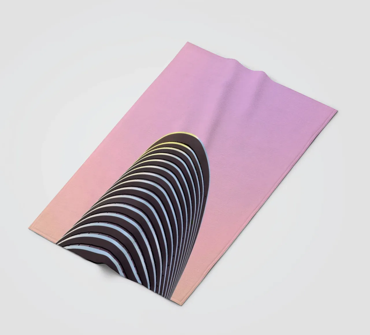 grattacielo balconi edificio coperta in pile da pastel color shape