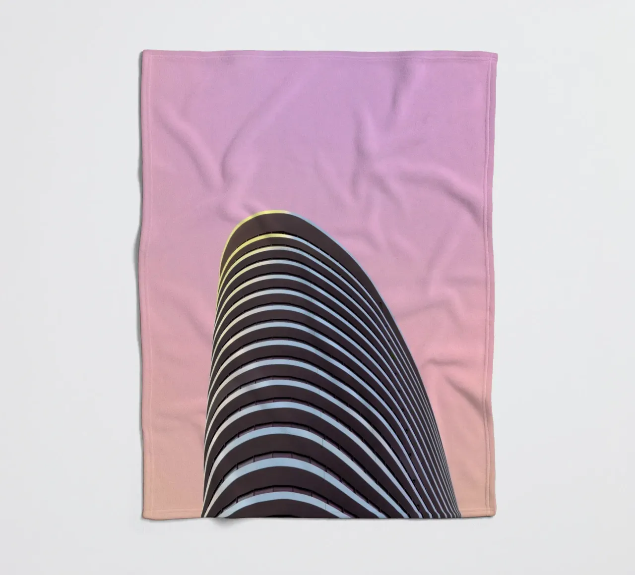 grattacielo balconi edificio coperta in pile da pastel color shape