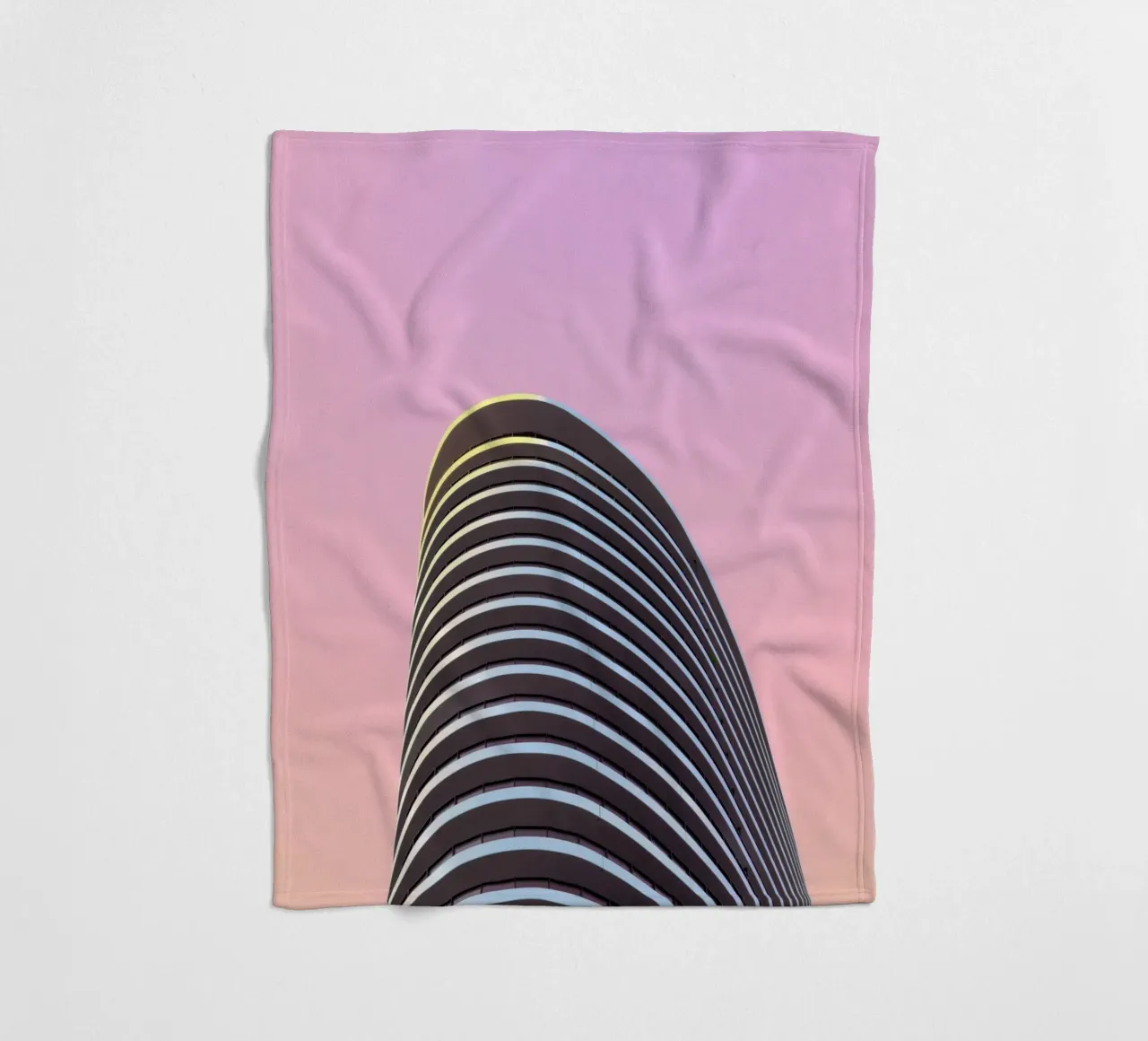 grattacielo balconi edificio coperta in pile da pastel color shape