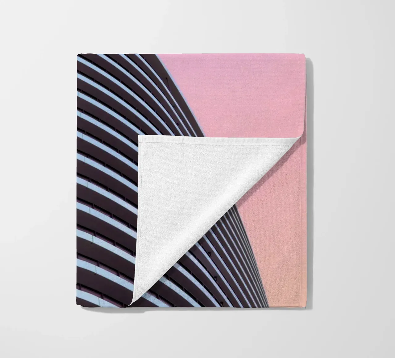 grattacielo balconi edificio telo mare da pastel color shape