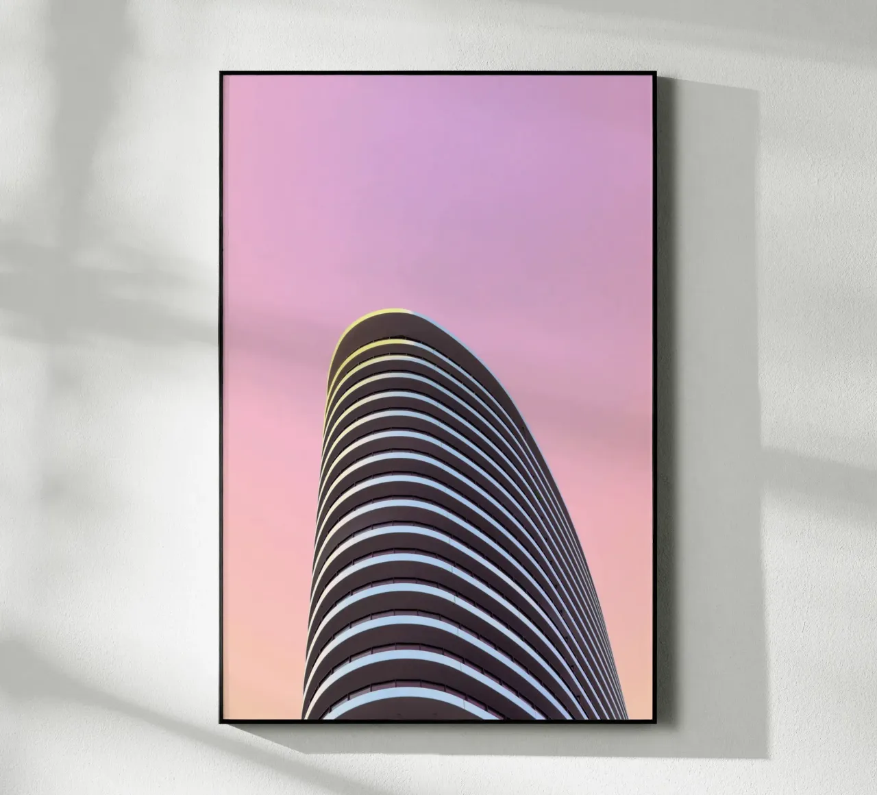 grattacielo balconi edificio plexiglass da pastel color shape