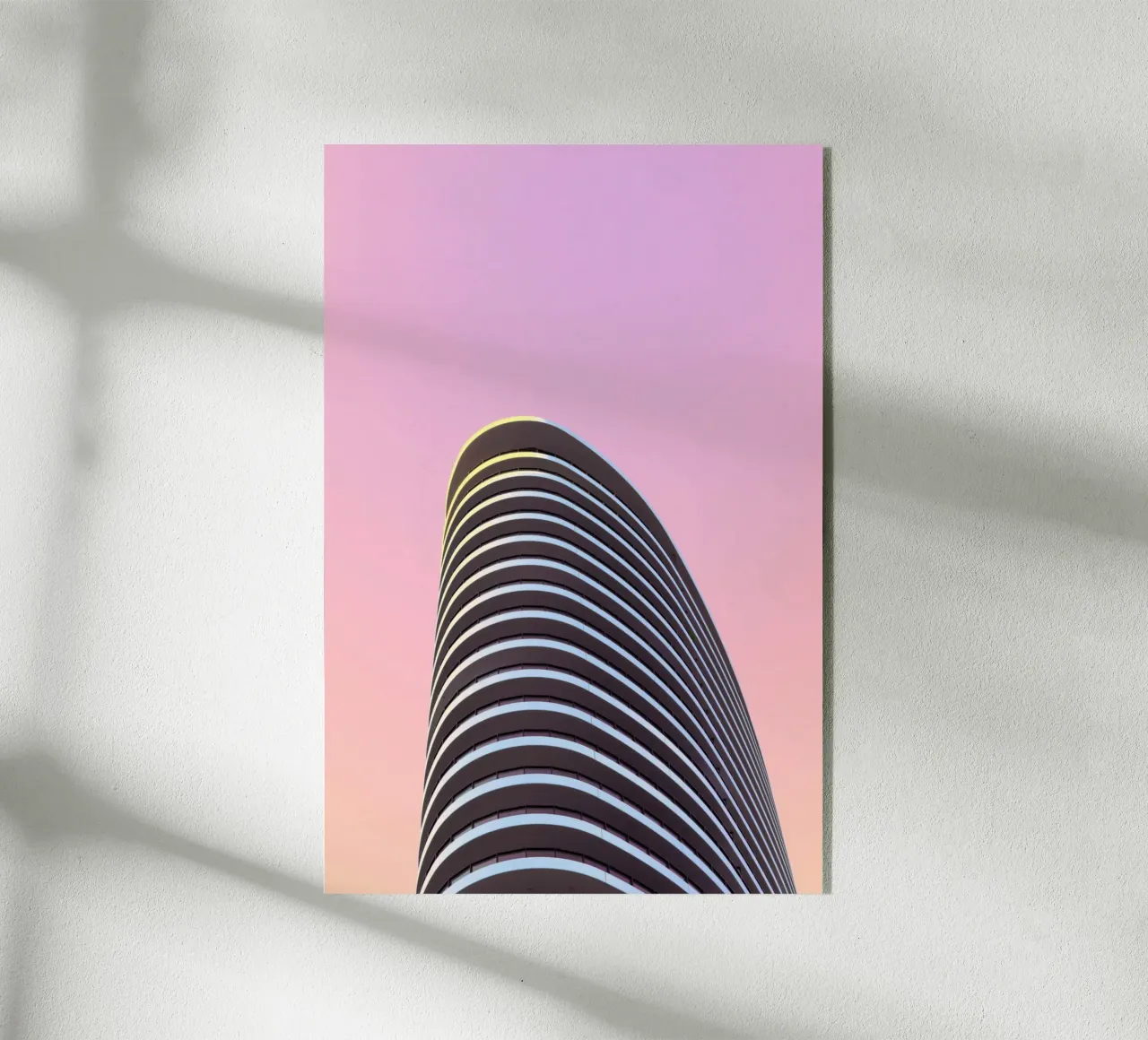grattacielo balconi edificio plexiglass da pastel color shape