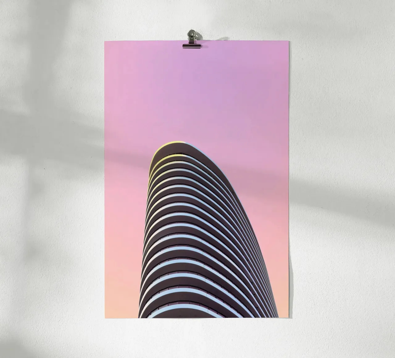 grattacielo balconi edificio poster da pastel color shape