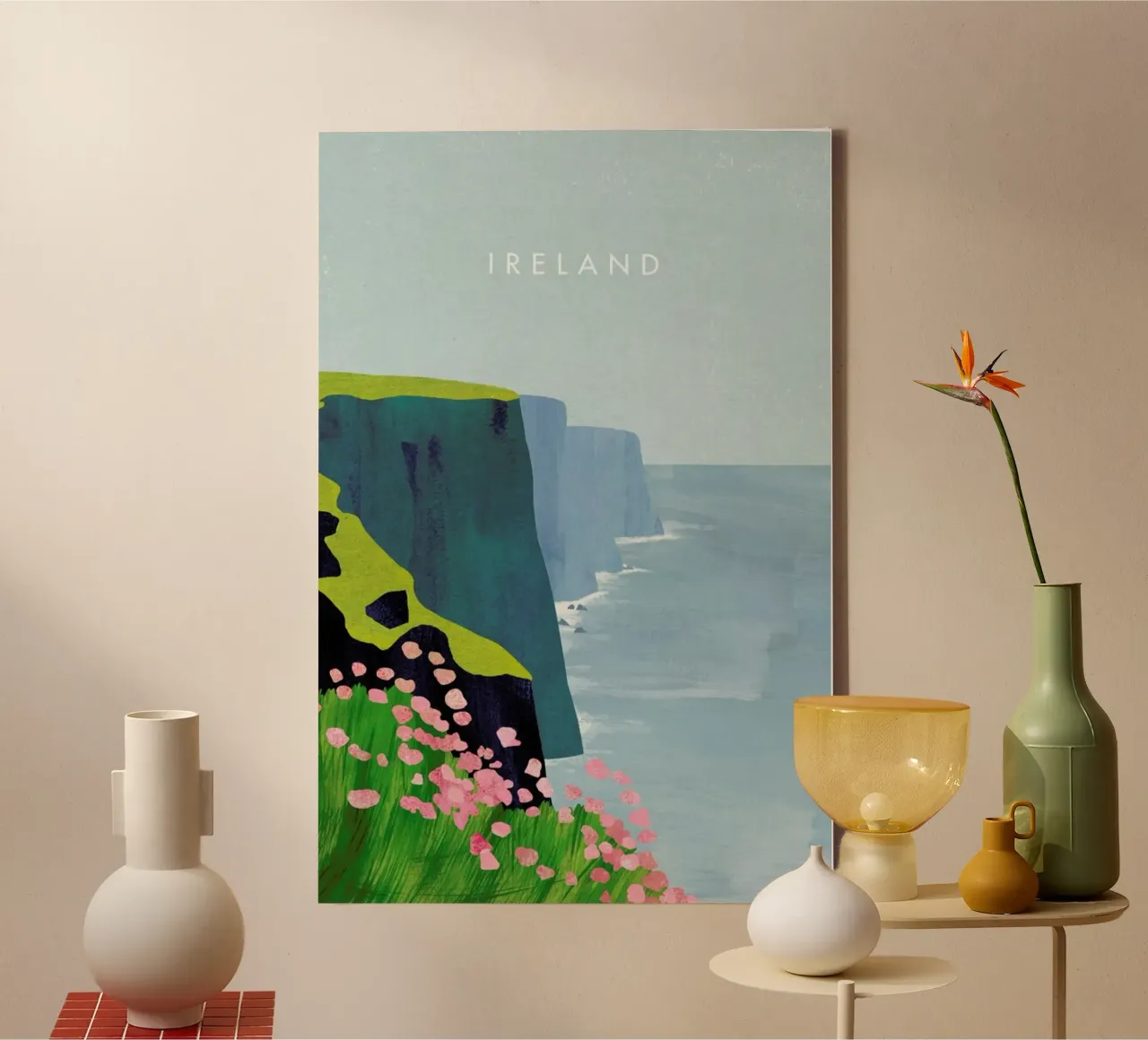 Ireland, Cliffs Of Moher tela con Cornice a cassetta da Henry Rivers
