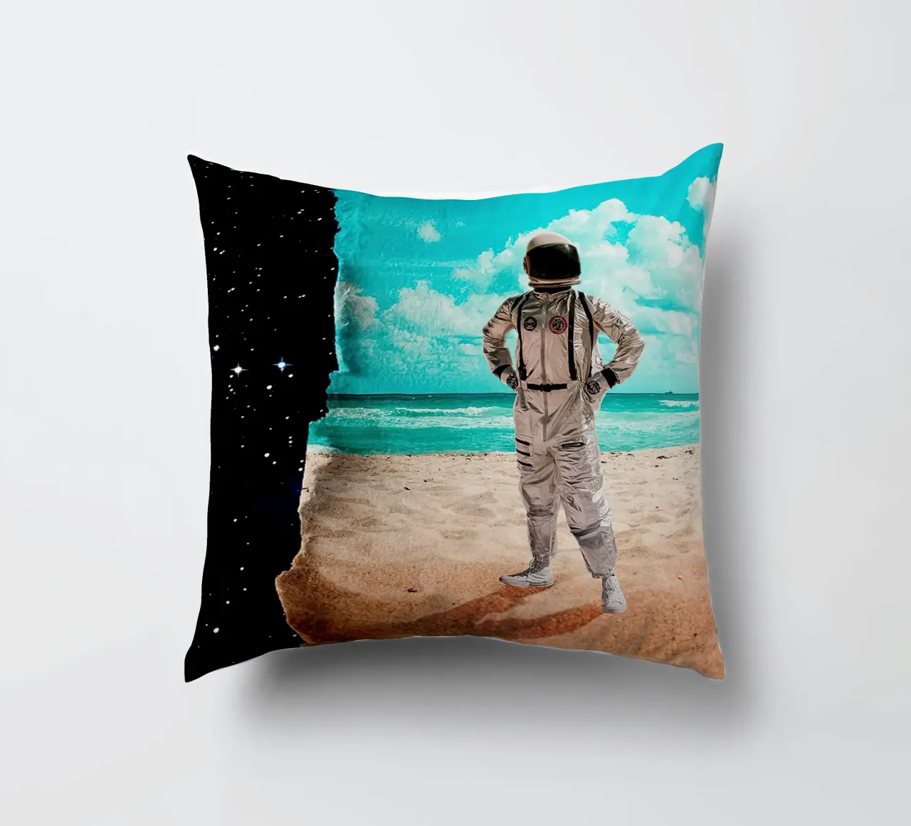 how did get here decorative cushion by Green