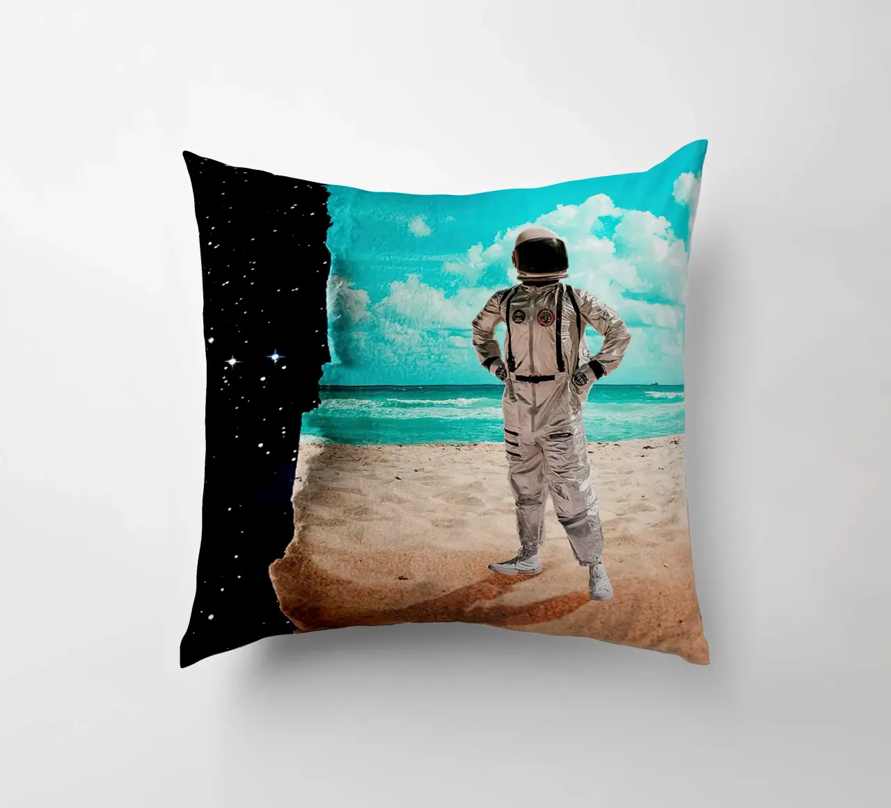 how did get here decorative cushion by Green