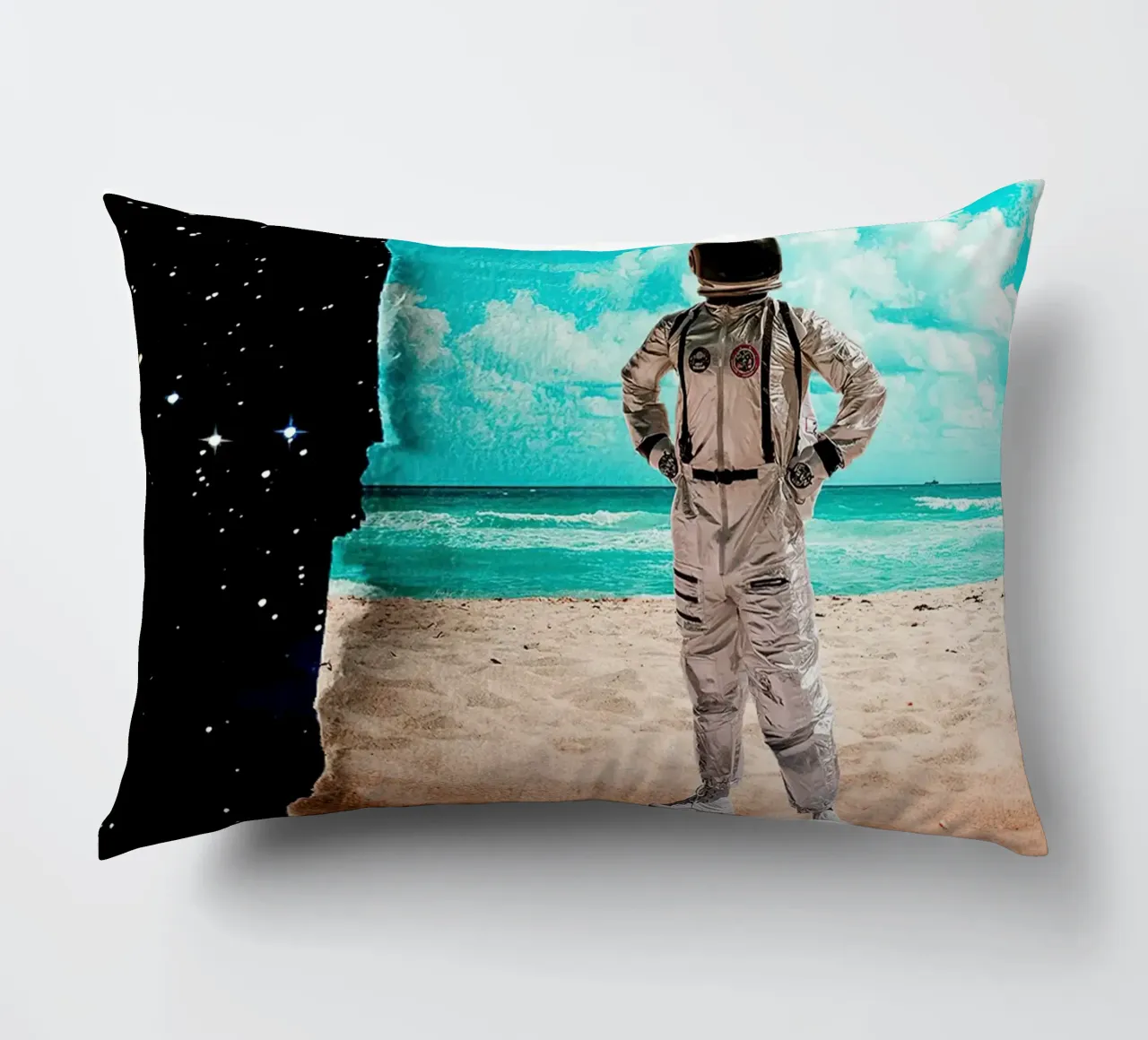 how did get here decorative cushion by Green