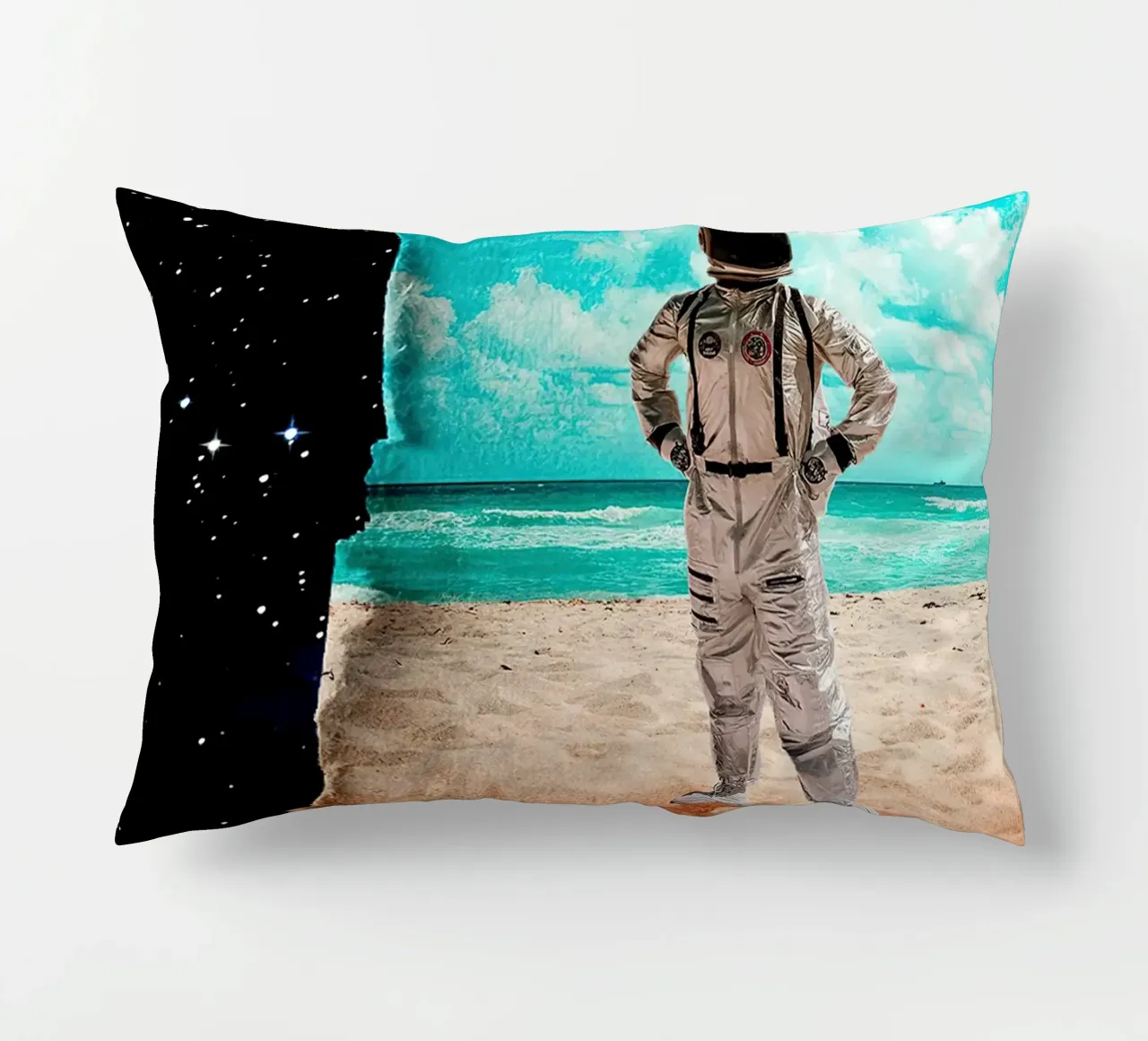 how did get here decorative cushion by Green