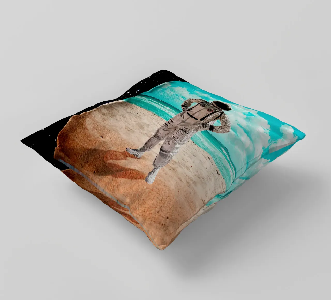 how did get here decorative cushion by Green