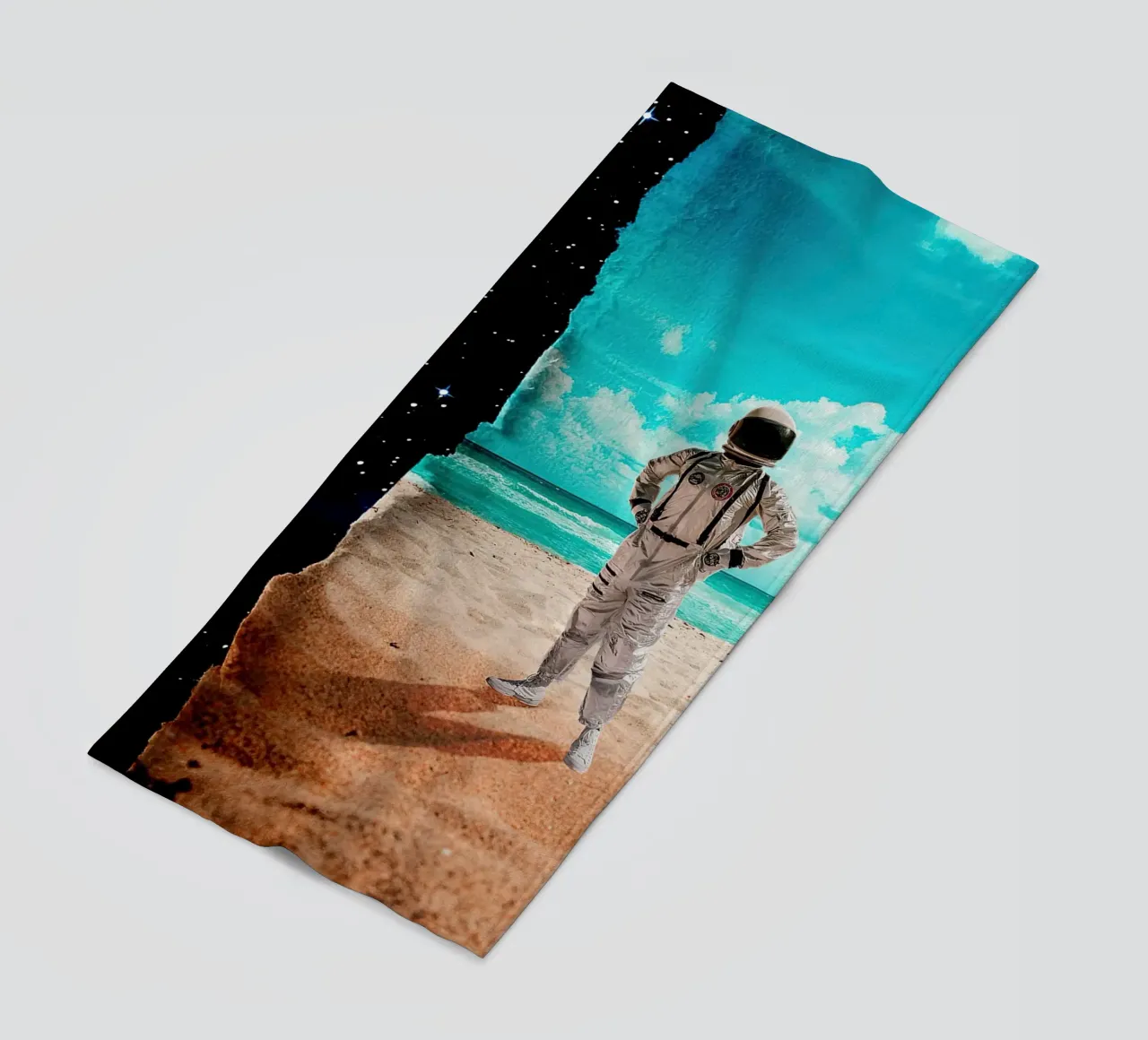 how did get here beach towel by Green