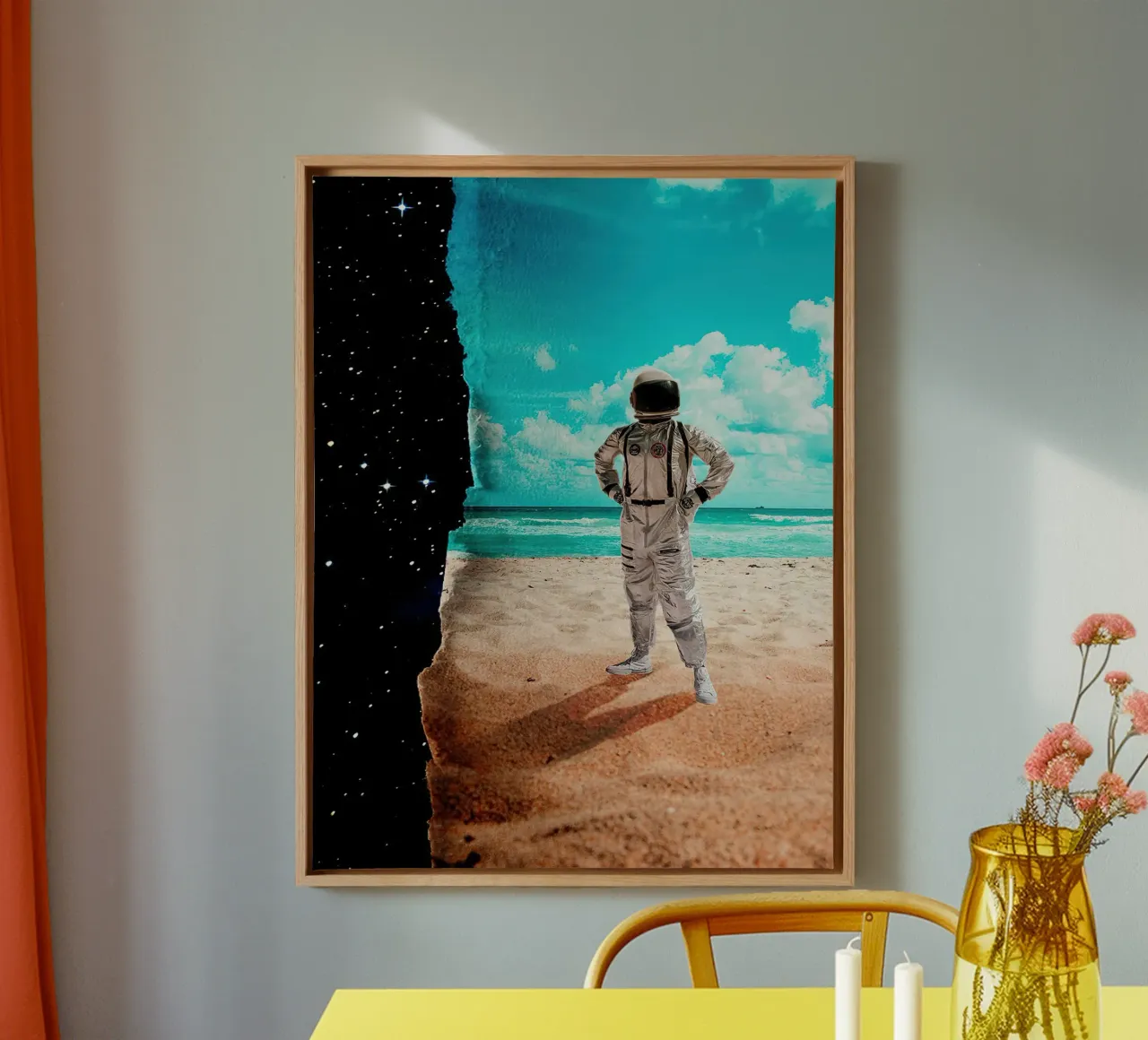 how did get here canvas with Floater frame by Green