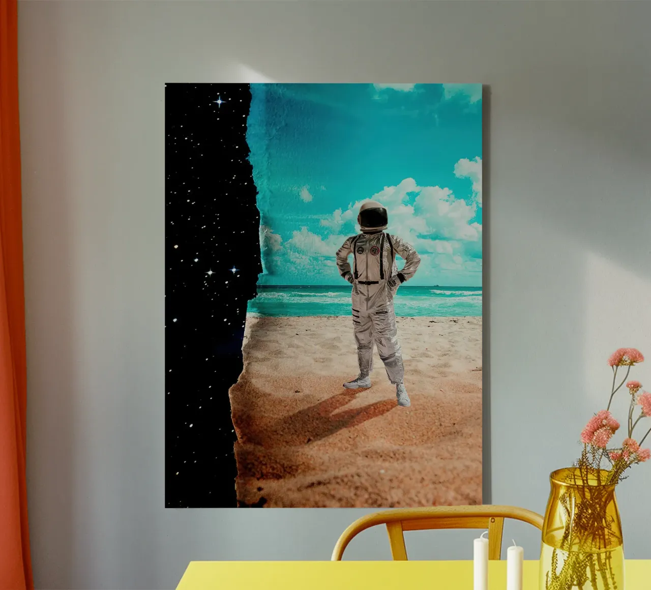 how did get here canvas with Floater frame by Green