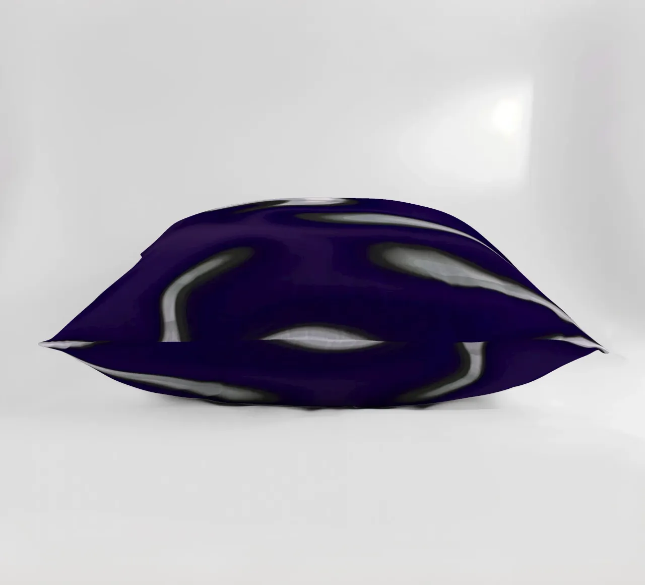 Purple warp decorative cushion by Little Dean