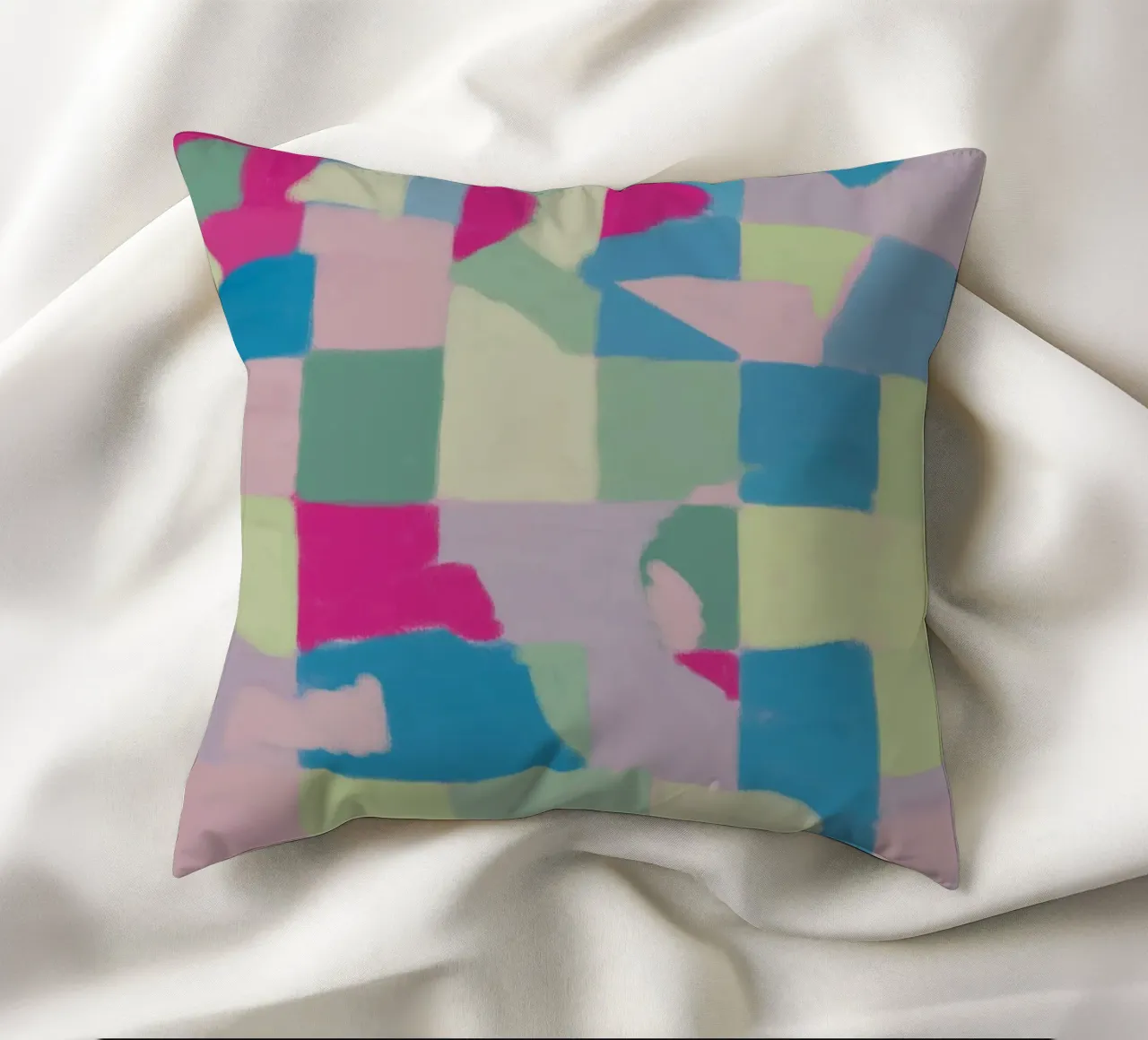 Colore fresco pastello a quadri cuscino da Little Dean