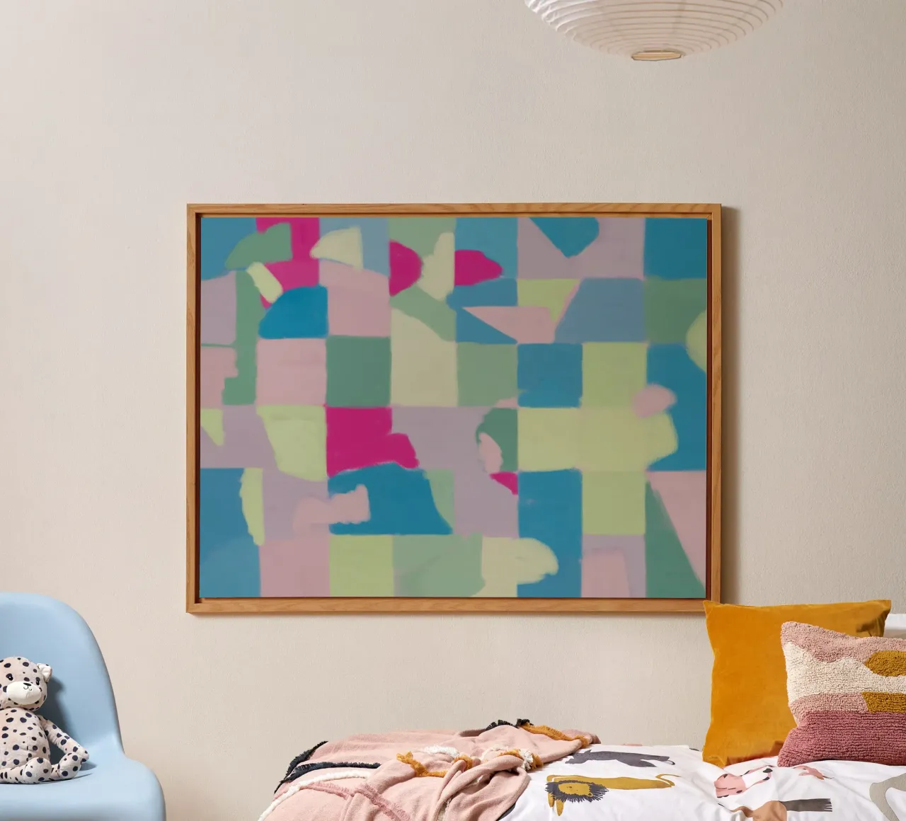Colore fresco pastello a quadri alluminio dibond da Little Dean