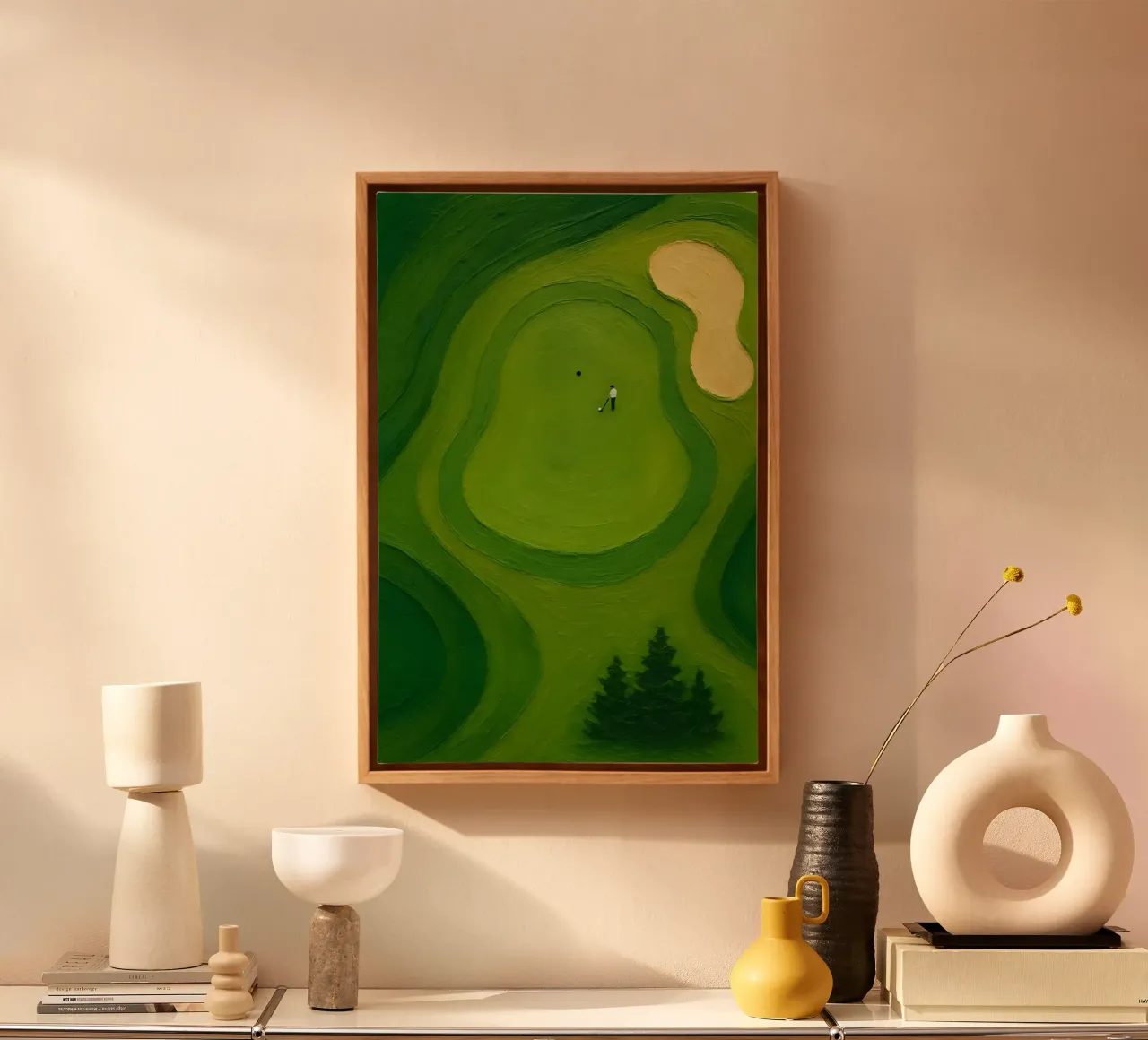Vibrant Paddle Quartet on Teal Canvas tela con Cornice a cassetta da Creative.Mind