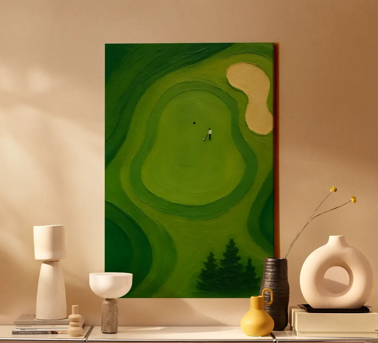 Vibrant Paddle Quartet on Teal Canvas tela con Cornice a cassetta da Creative.Mind