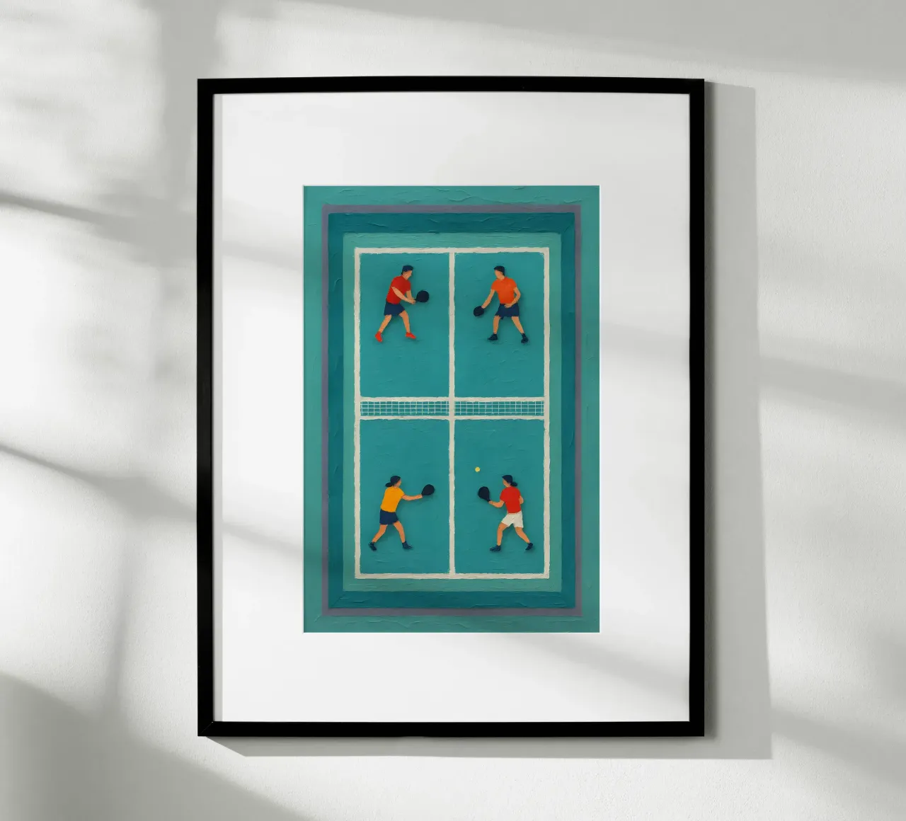 Vibrant Paddle Quartet on Teal Canvas carta hahnemühle da Creative.Mind