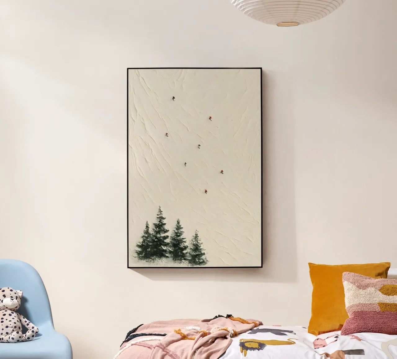 Sparse Skiers on Pristine White plexiglass da Creative.Mind