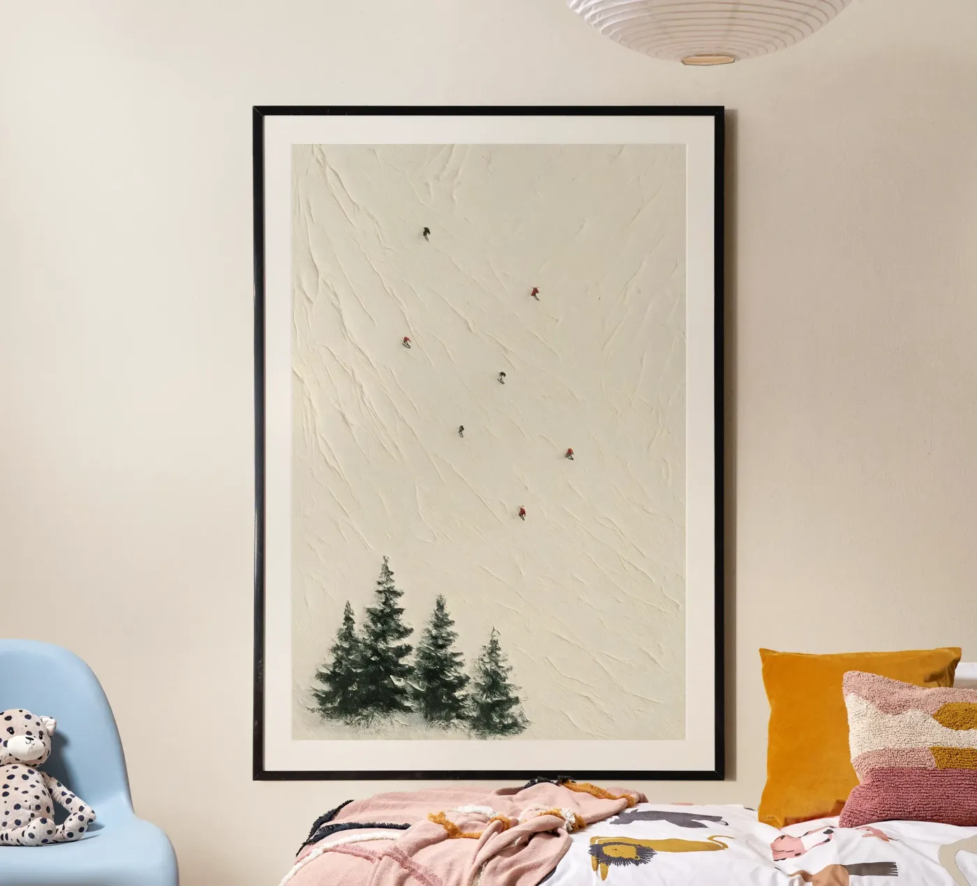 Sparse Skiers on Pristine White poster da Creative.Mind