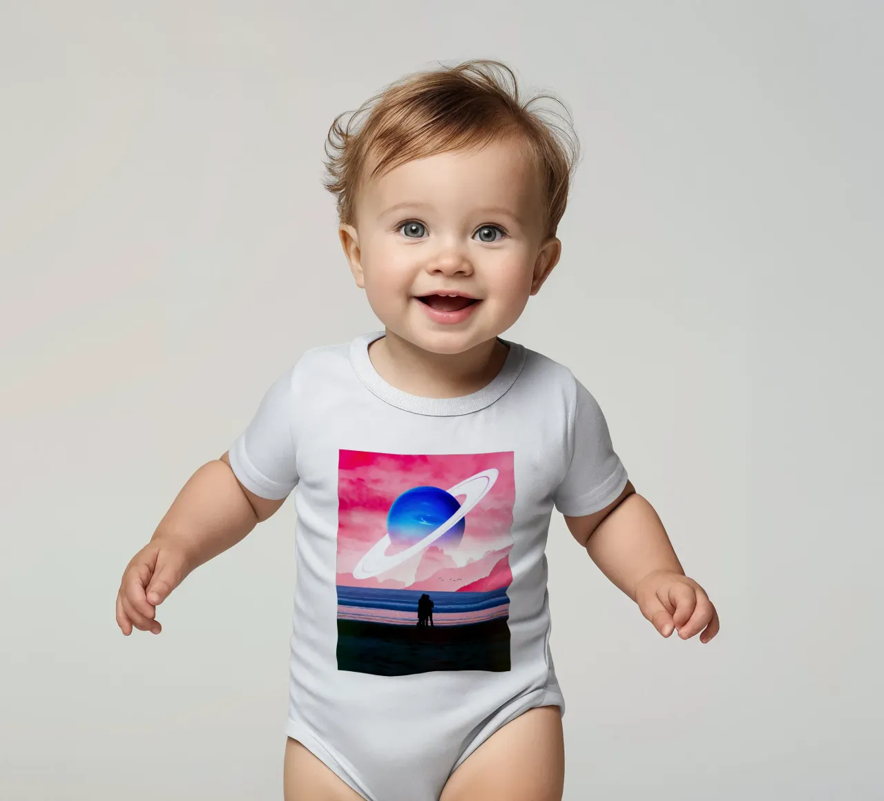 look at this short-sleeve baby romper by Green