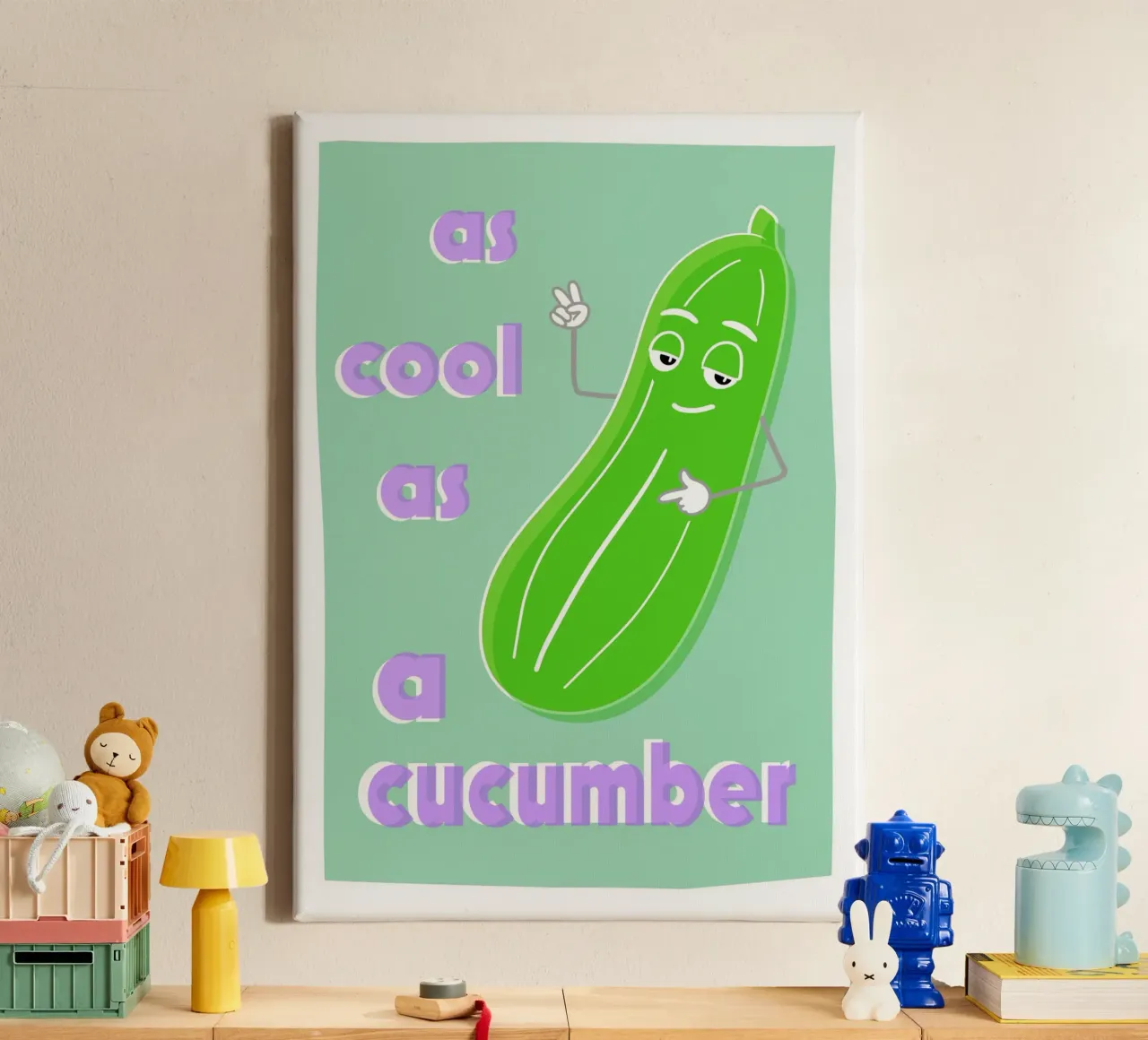 Cucumber tela con Cornice a cassetta da Limo und Mo