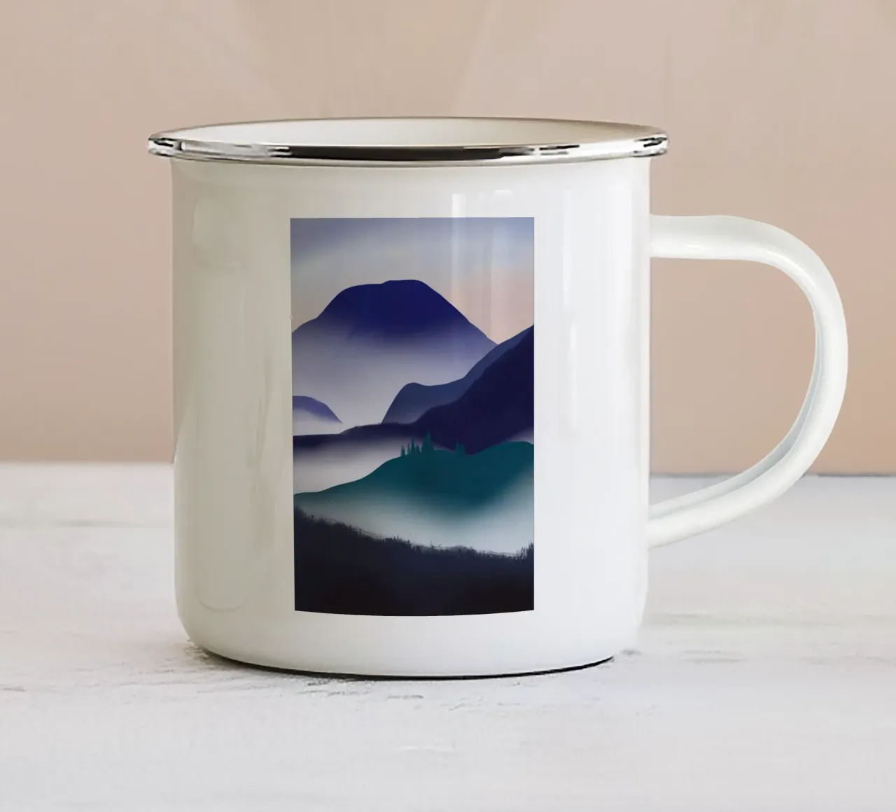 Nebbia viola tazza in smalto da Little Dean
