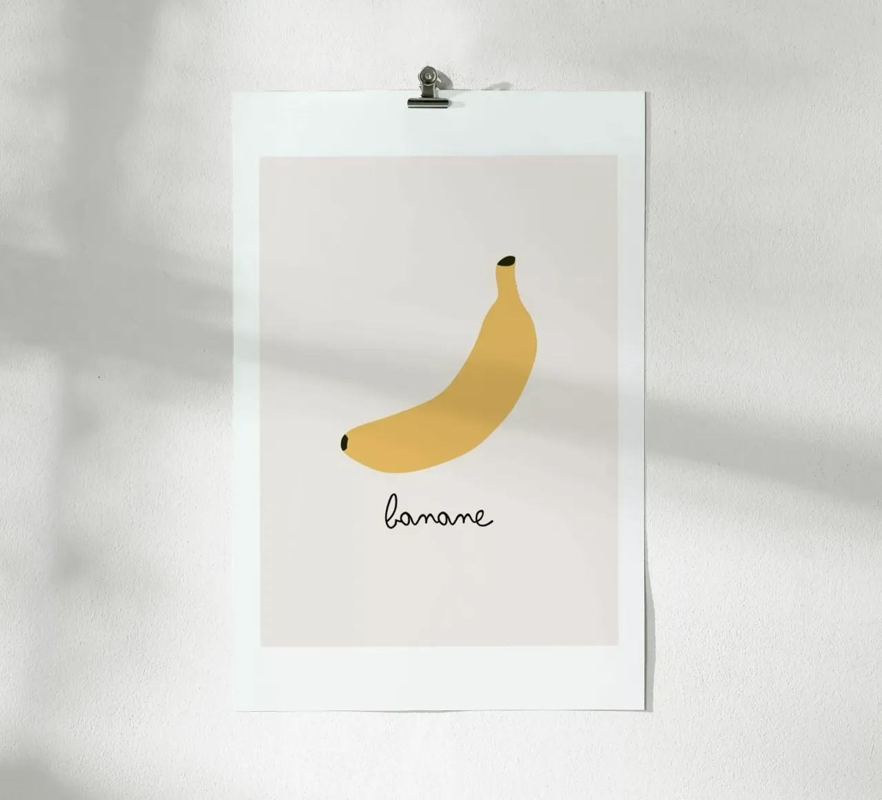 Banane poster con telaio in legno da Mottos by Sinan Saydik