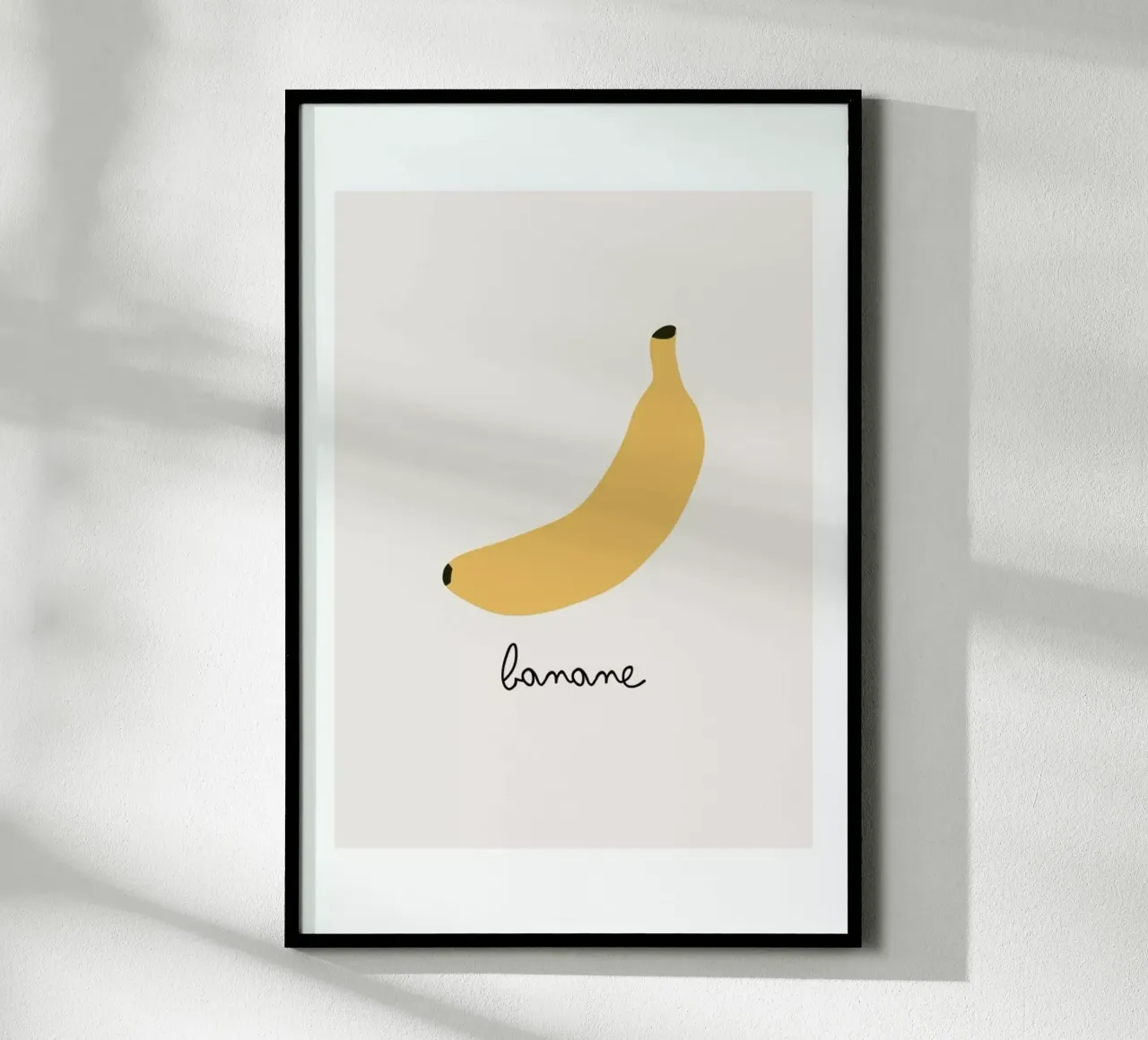 Banane poster con telaio in legno da Mottos by Sinan Saydik