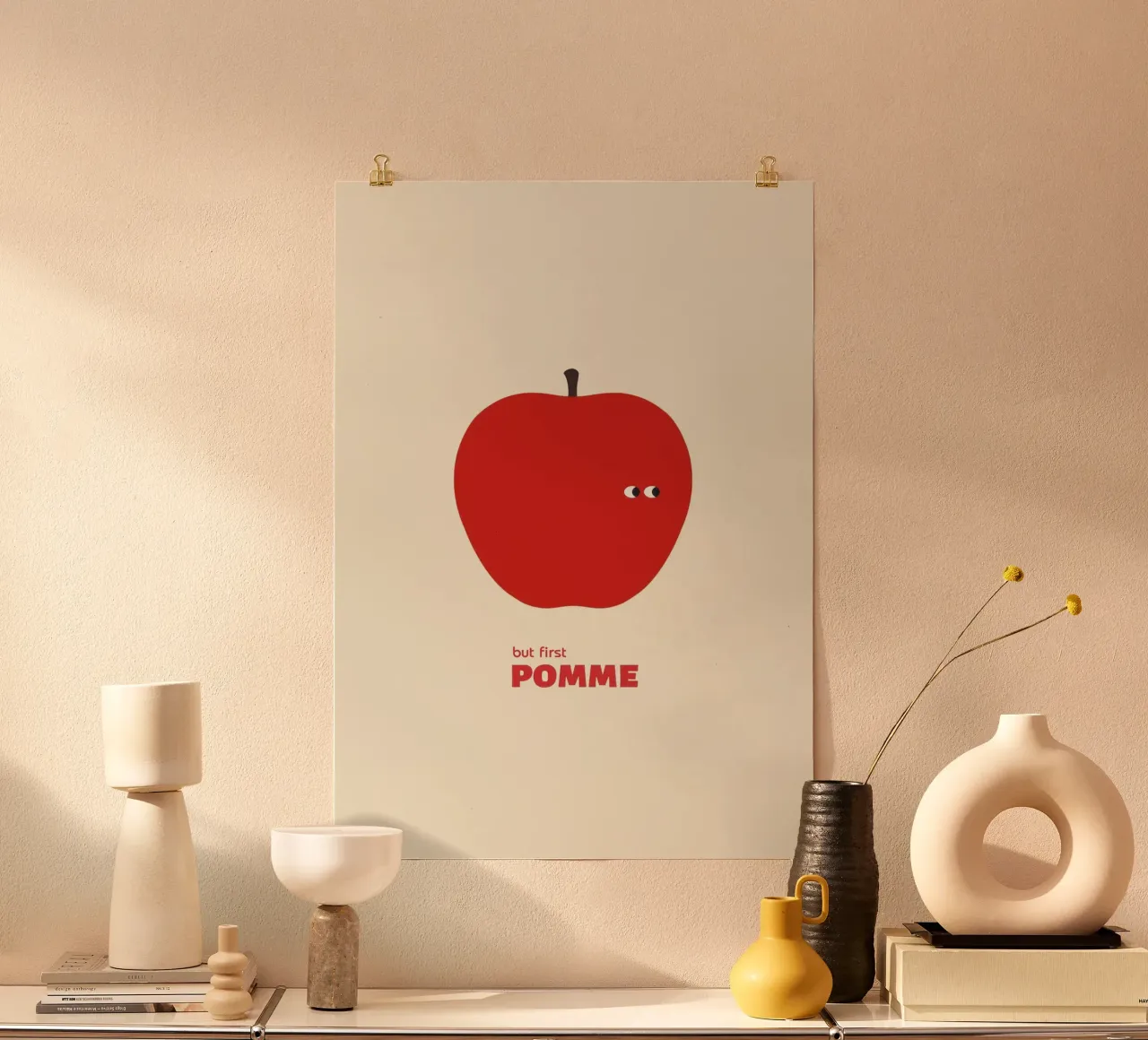 But First Pommes poster con telaio in plastica da Attaboy Dsgn