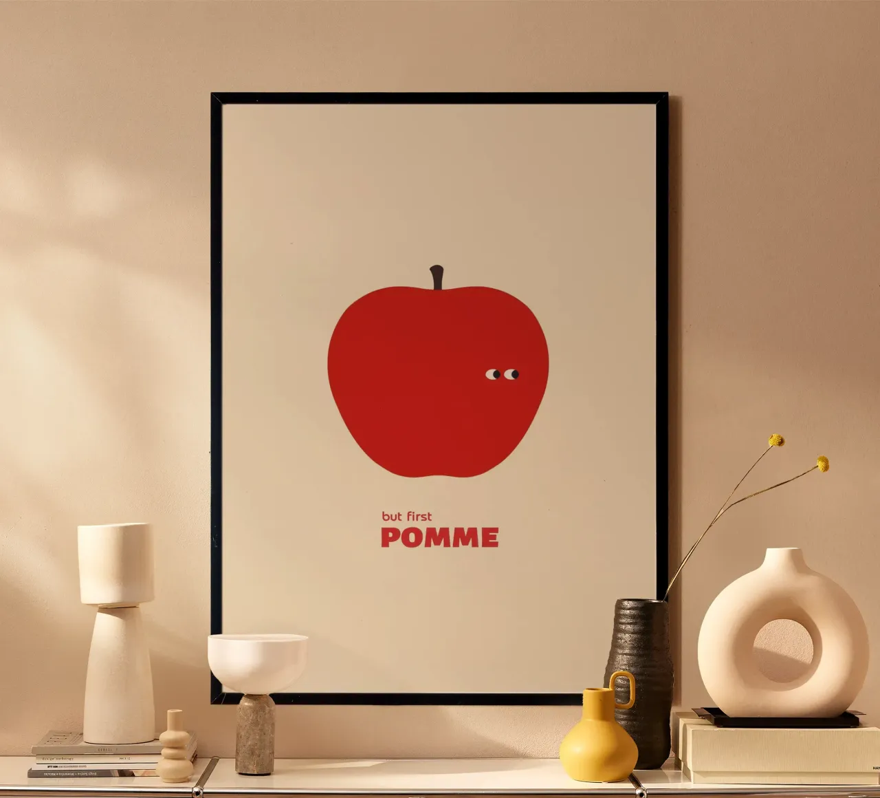 But First Pommes poster con telaio in plastica da Attaboy Dsgn