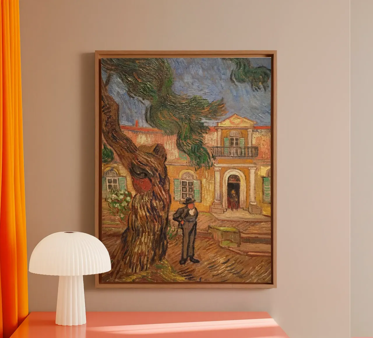 davanti a una casa di lusso tela con Cornice a cassetta da cloud shop