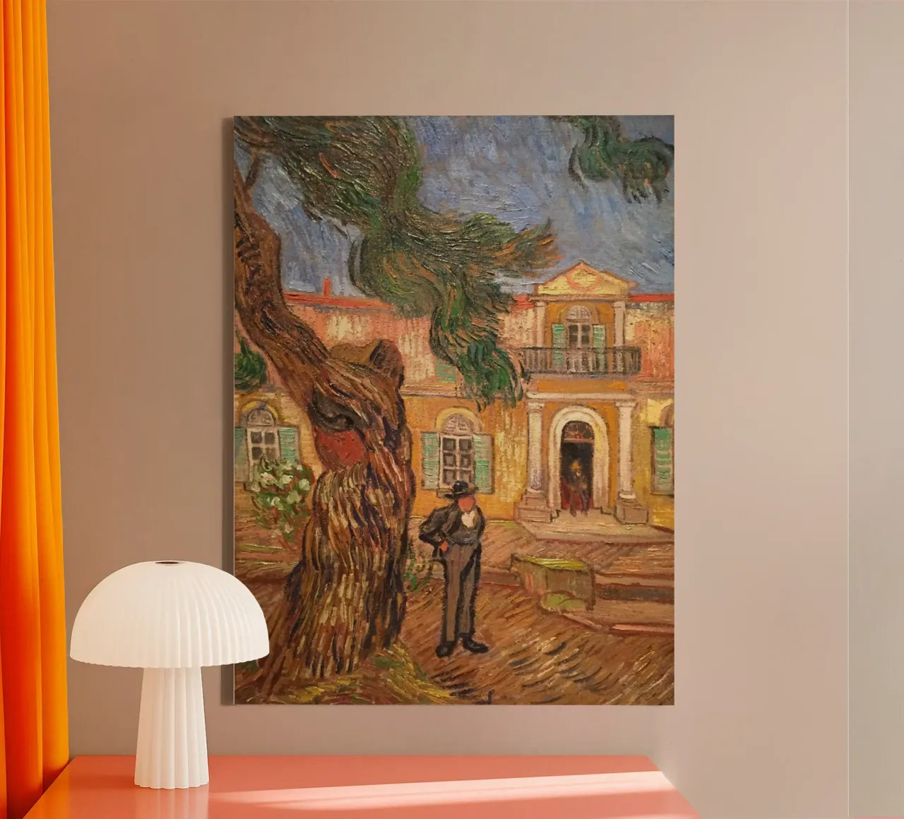 davanti a una casa di lusso tela con Cornice a cassetta da cloud shop