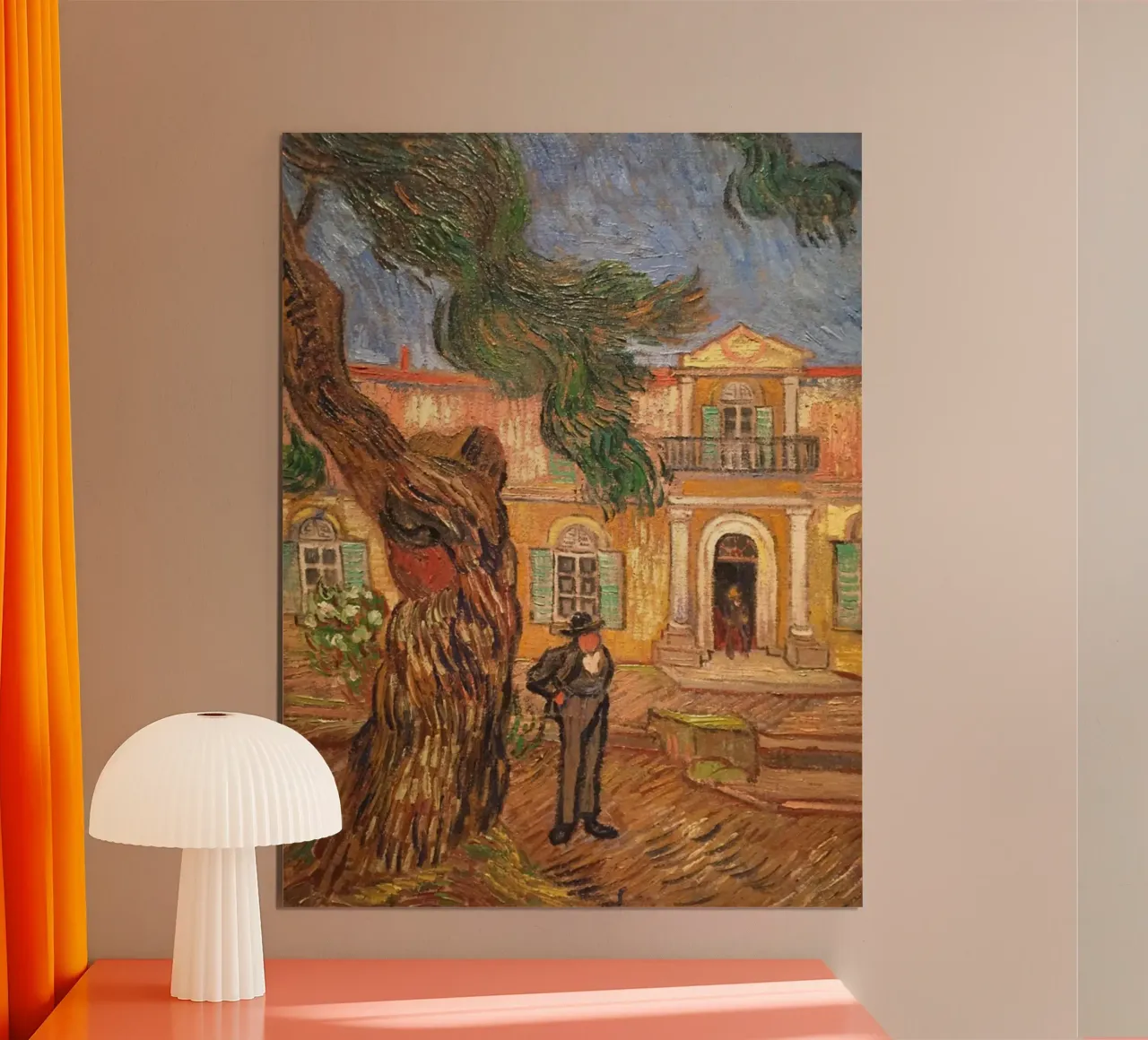 davanti a una casa di lusso poster da cloud shop