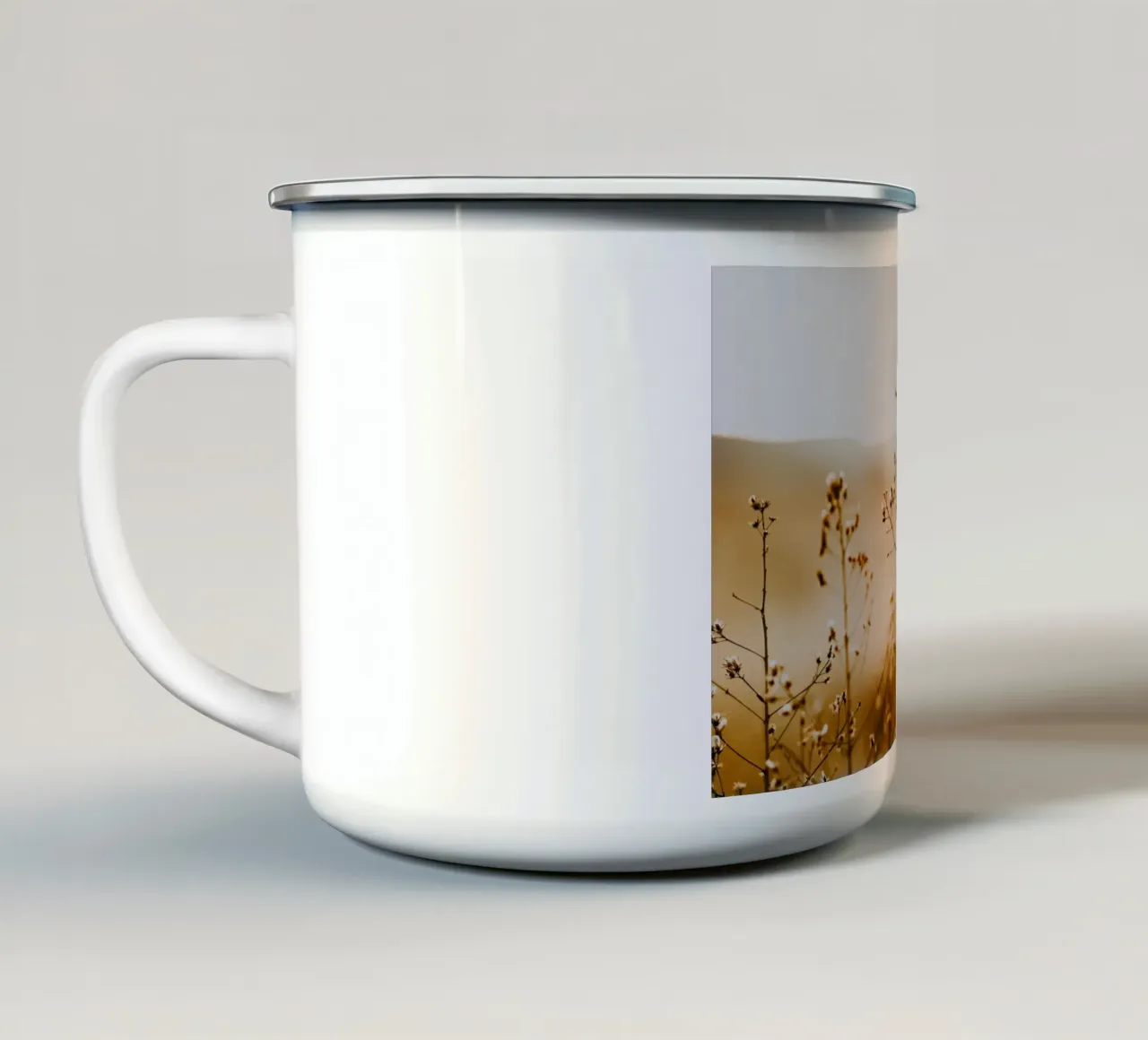 fiori secchi natura tazza in smalto da Earthly Visions