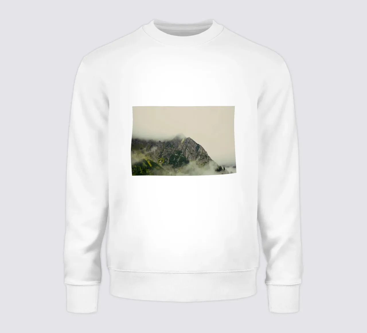 mountains mist sweatshirt by Earthly Visions