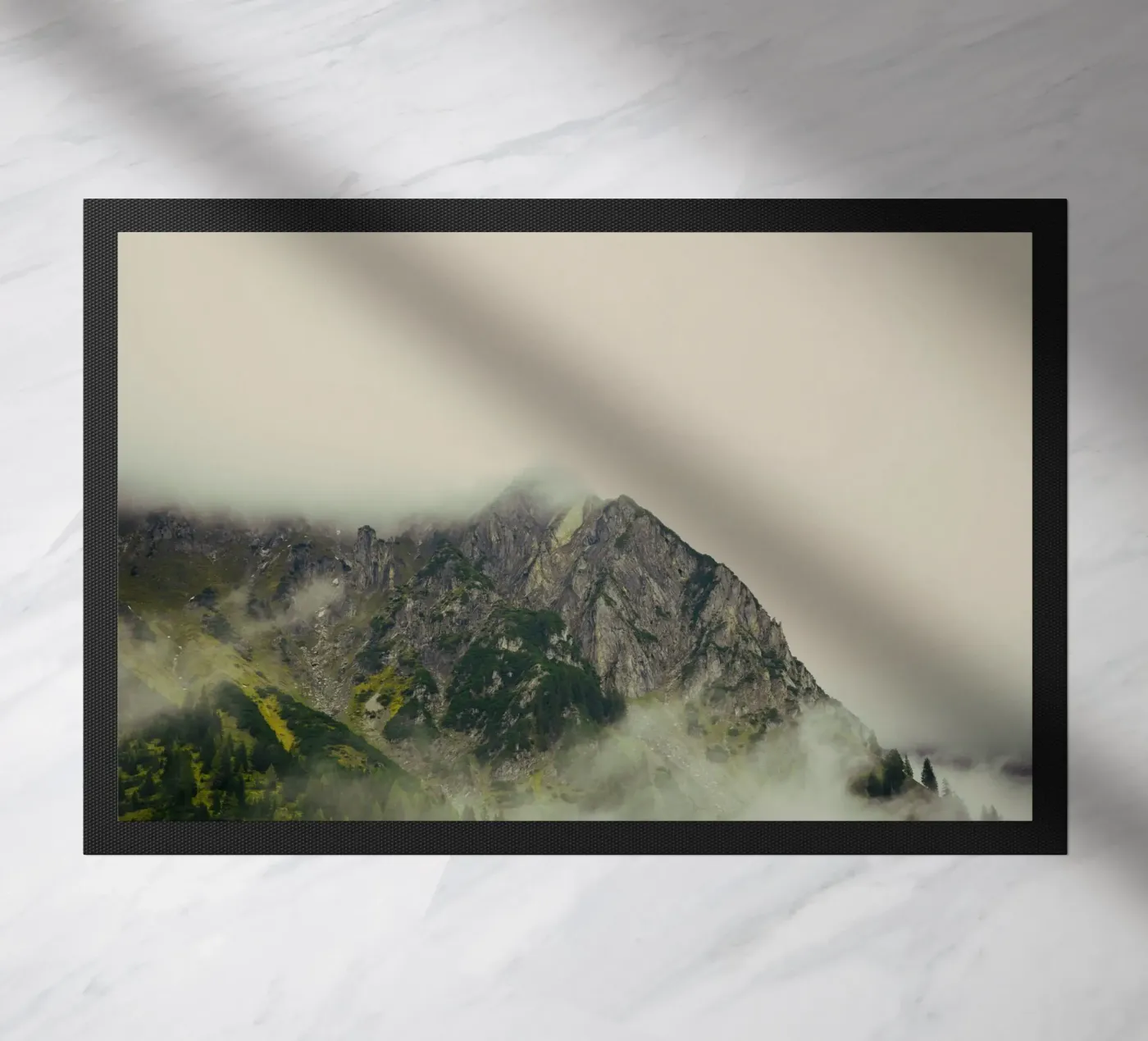 mountains mist doormat by Earthly Visions
