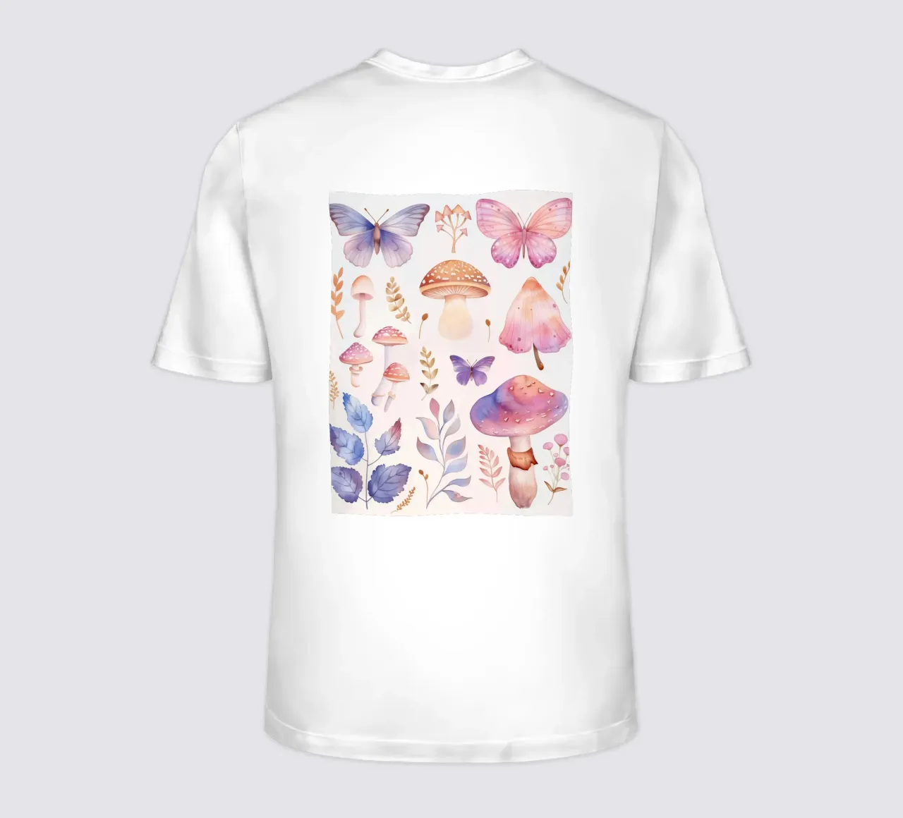 Funghi e farfalle magiche Boho in morbidi acquerelli t-shirt da Gentle Echoes Art