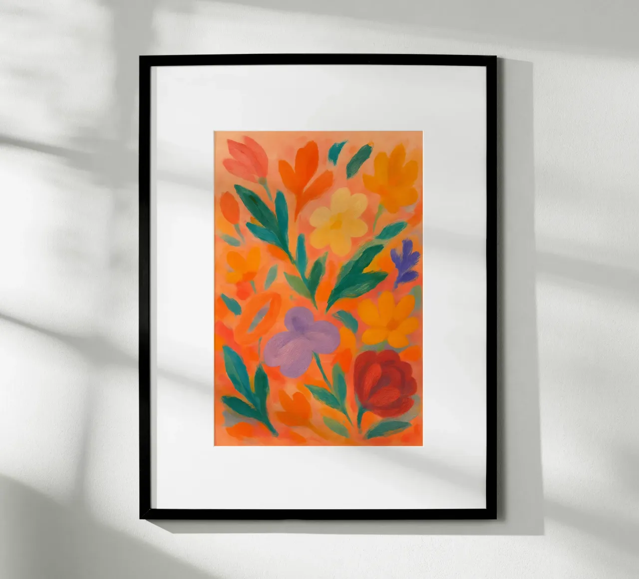 Vibrant Floralscape poster con telaio in alluminio da Creative.Mind