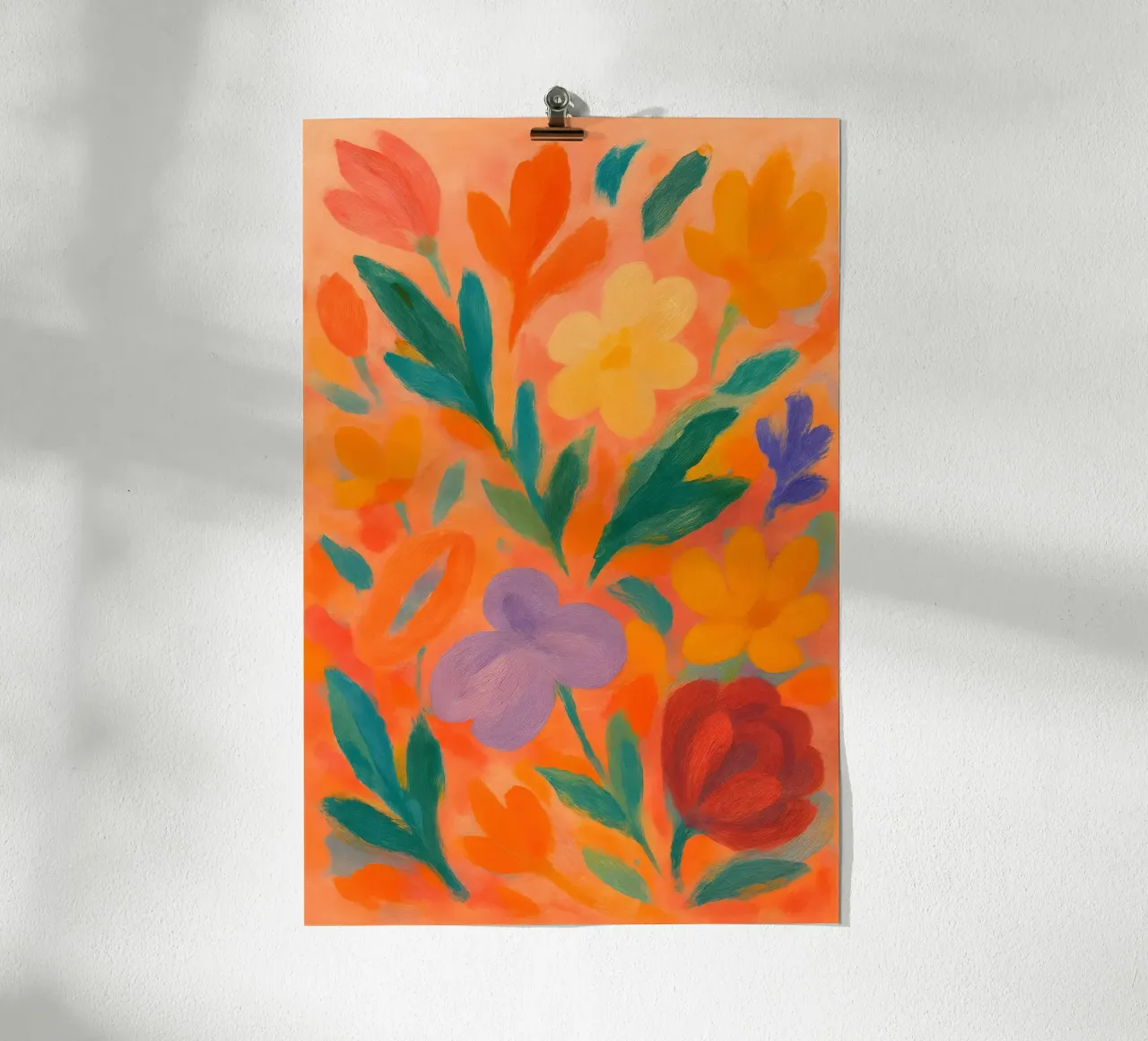 Vibrant Floralscape poster con telaio in alluminio da Creative.Mind