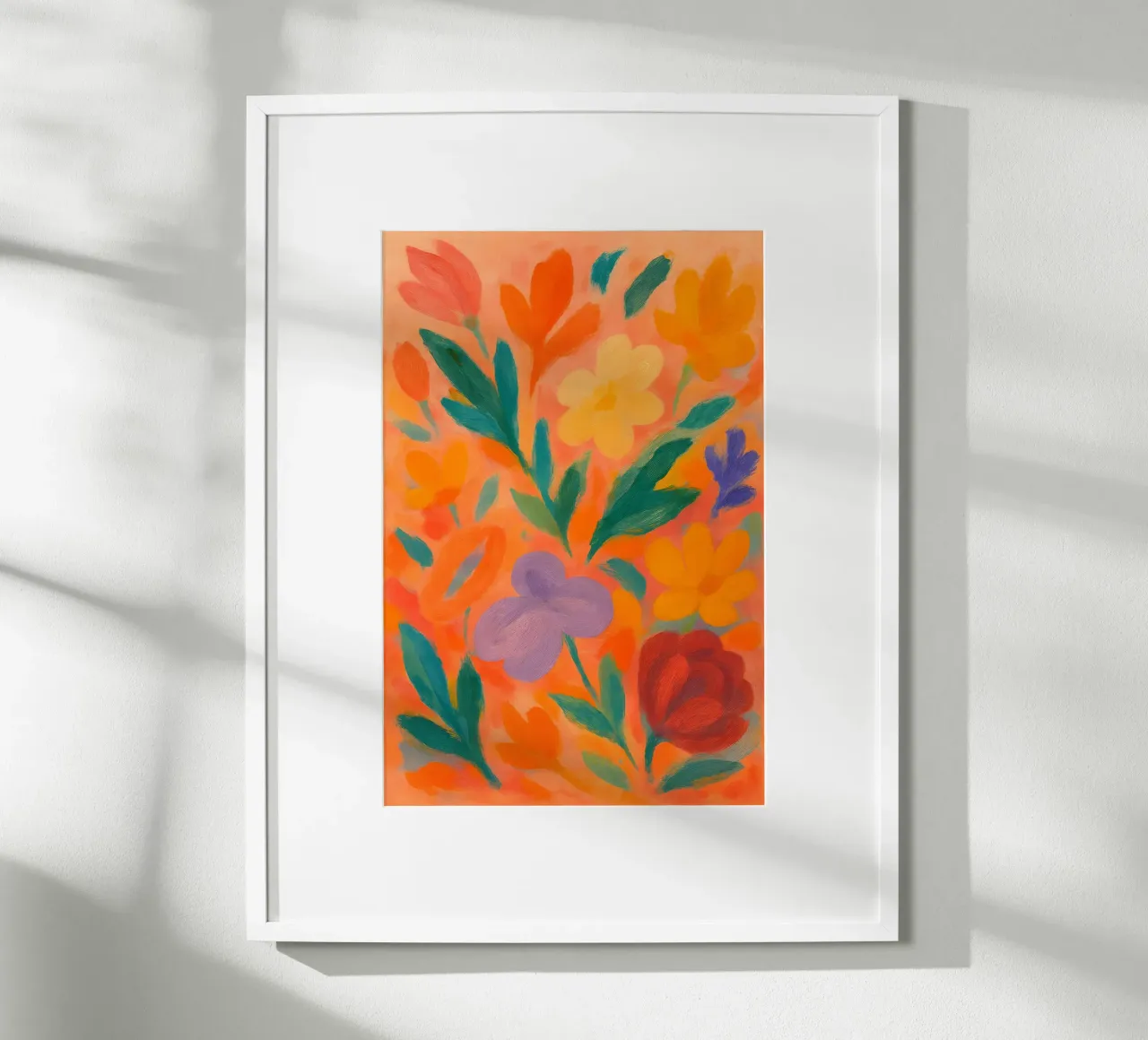 Vibrant Floralscape poster con telaio in alluminio da Creative.Mind