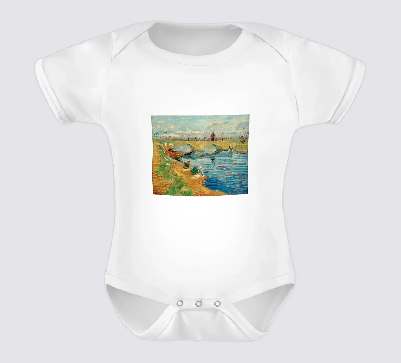 pesca in fiume body neonato maniche corte da cloud shop