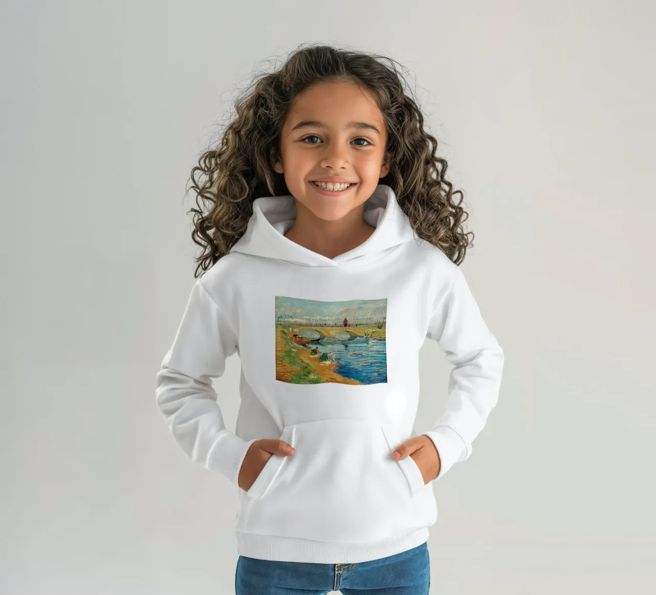 pesca in fiume felpa bambino con cappuccio da cloud shop