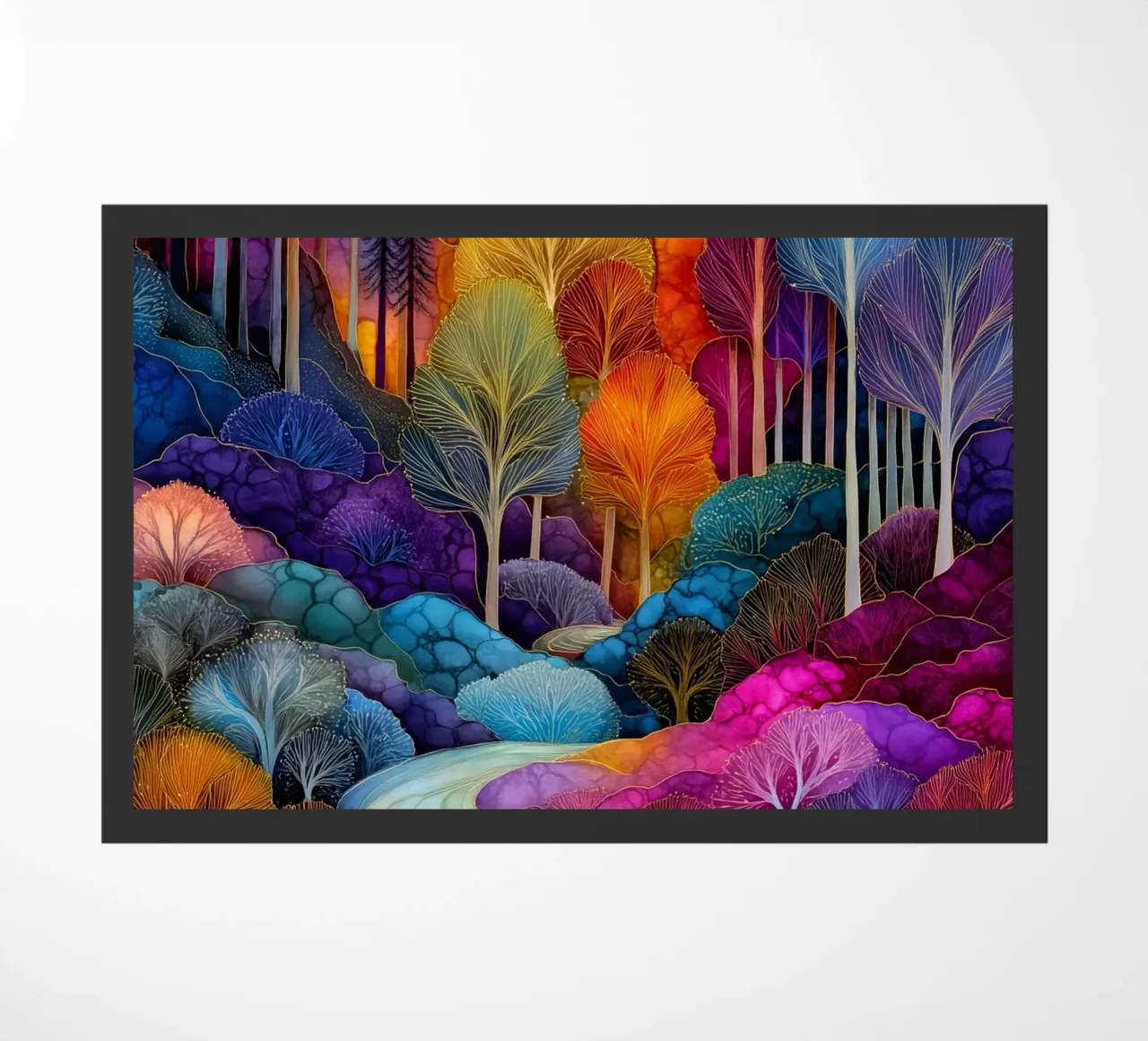 Magic forest 1 doormat by Justyna Jaszke JBJart