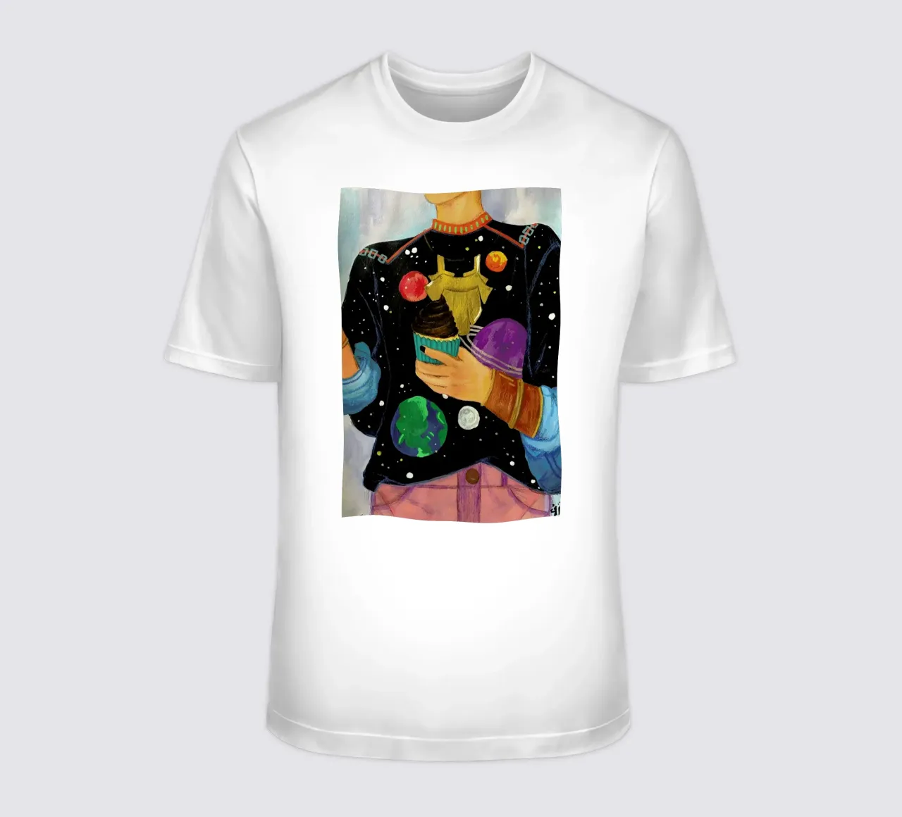 Cupcakes And Space t-shirt da Paloma Kua