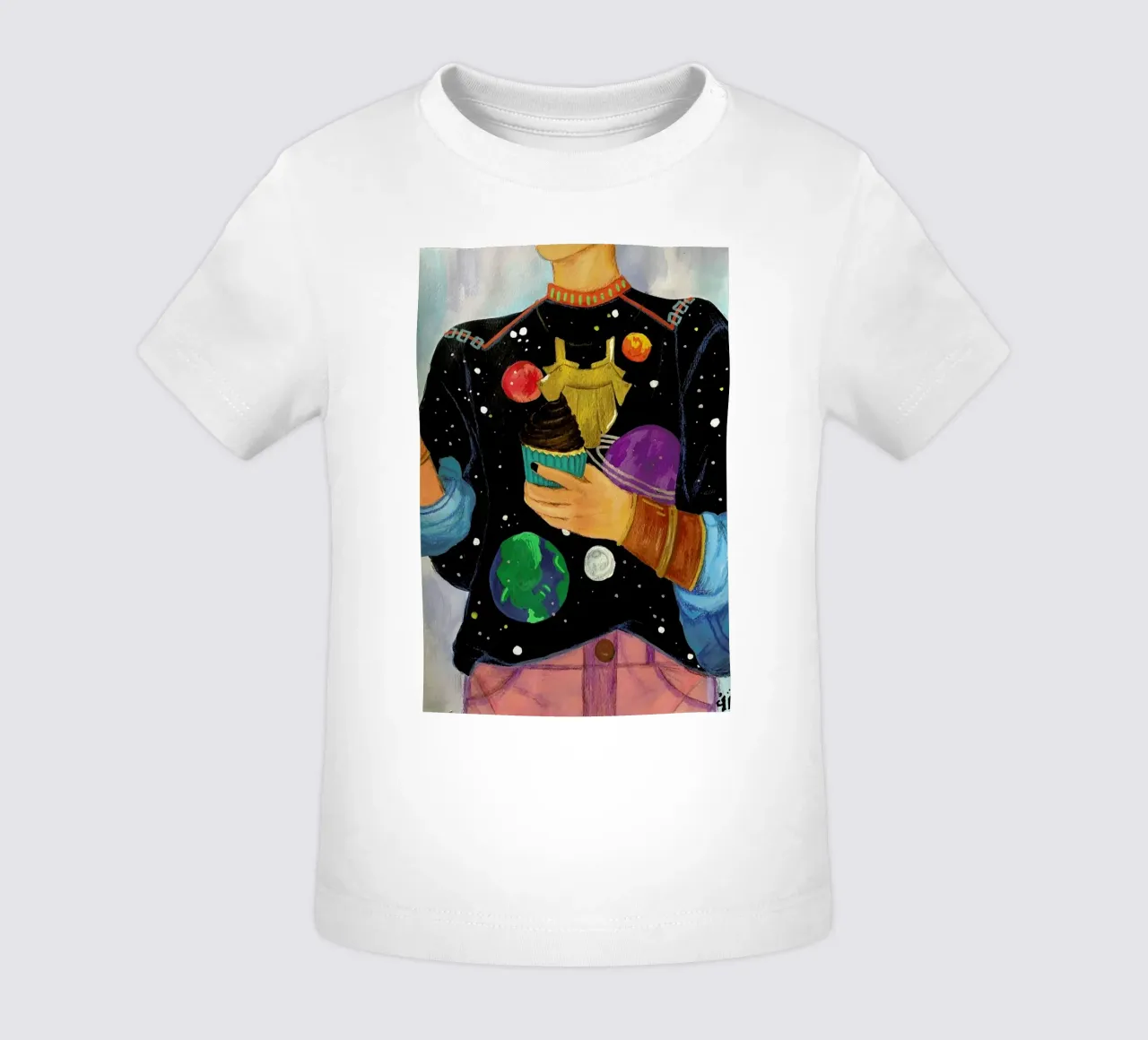 Cupcakes And Space maglietta neonato da Paloma Kua