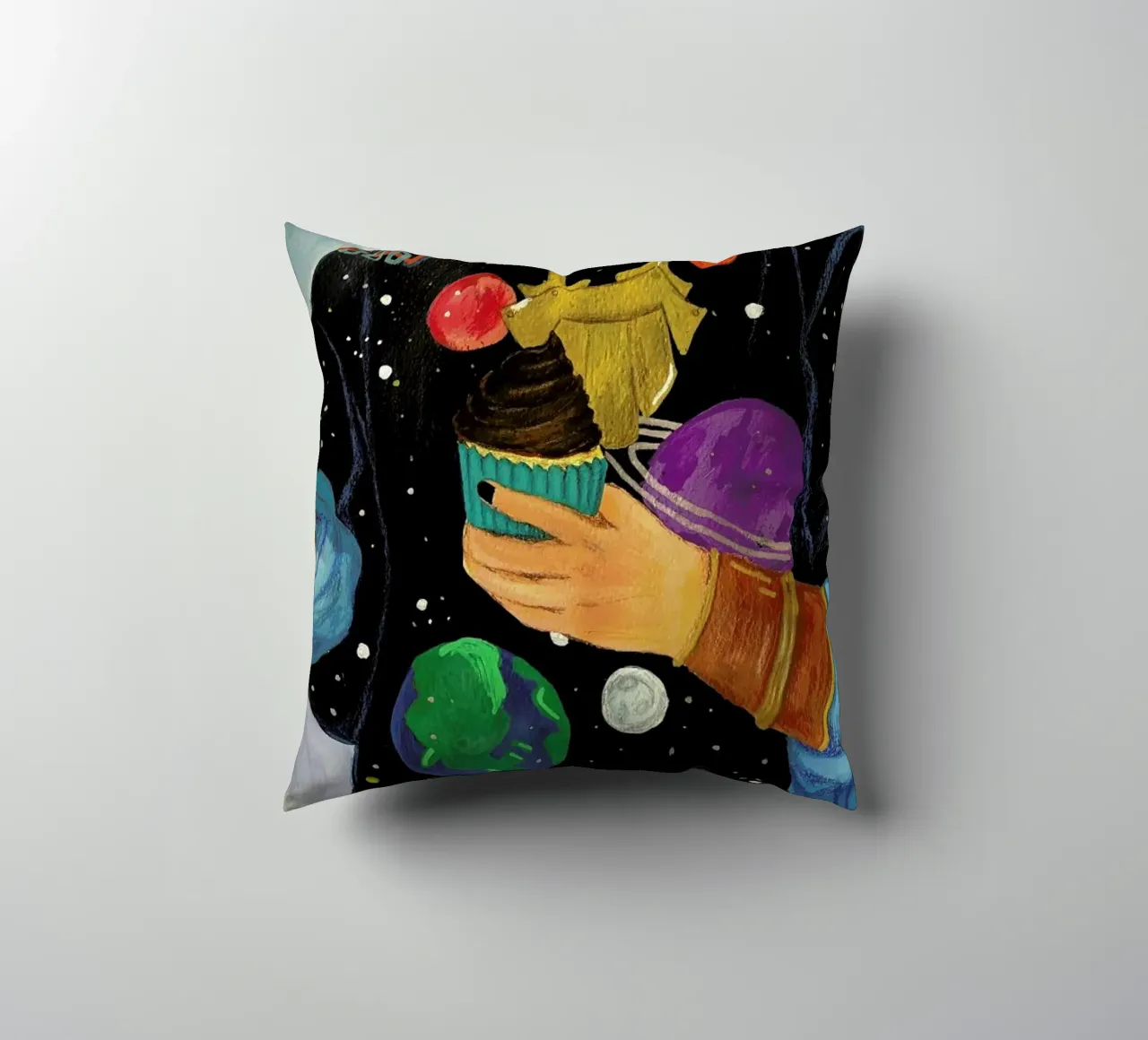 Cupcakes And Space cuscino da Paloma Kua