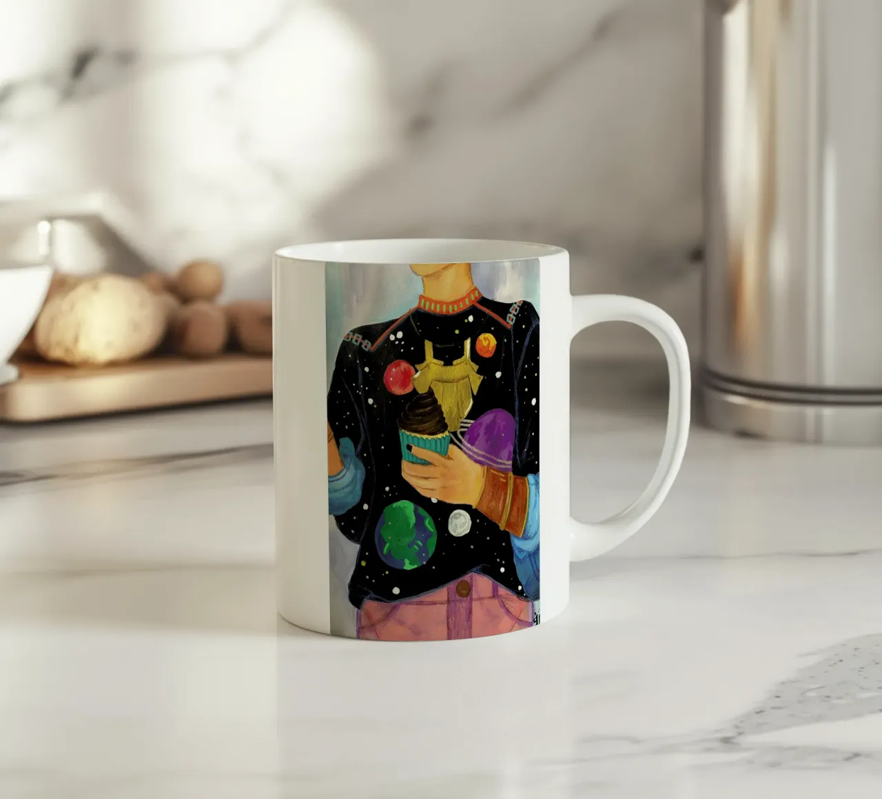 Cupcakes And Space tazza in ceramica da Paloma Kua