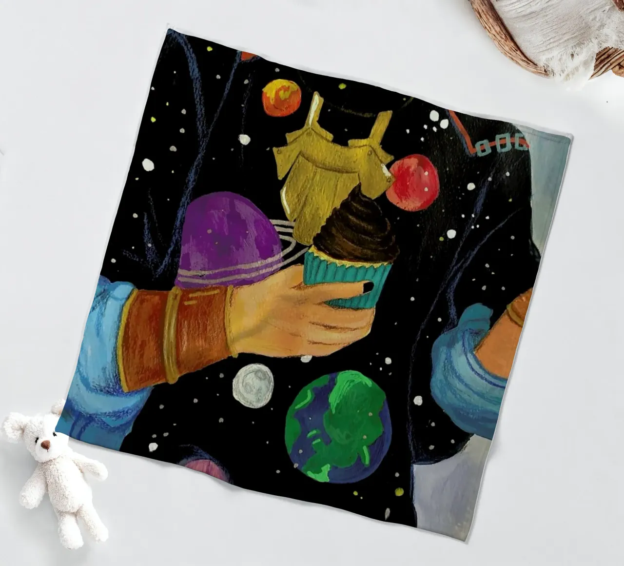 Cupcakes And Space coperta in pile da Paloma Kua