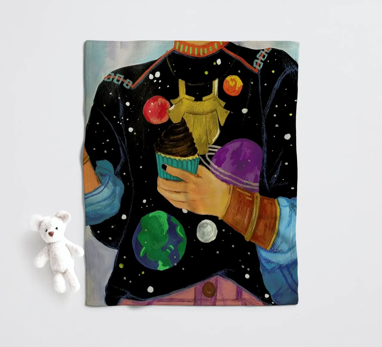 Cupcakes And Space coperta in pile da Paloma Kua